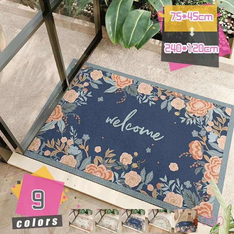 部屋の入り口 喨喨たる つや消し 花柄 部屋の入り口つや消し 部屋の入り口 つや消し 部屋の入り口つや消し 半周/矩形 室外 北欧 泥落とし 洗える 汚れた状態 後押し 天然ゴム 天然ゴム 上滑り止