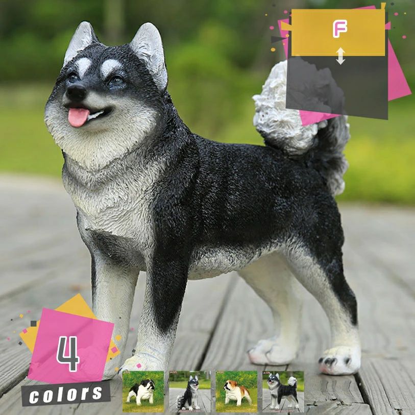 ガーデンオーナメント 動物 庭 オブジェ 犬 置き物 動物 ドッグ アニマル 置物 ブルドッグ 彫像 ガーデニング 屋外 装飾品 庭の装飾 イ