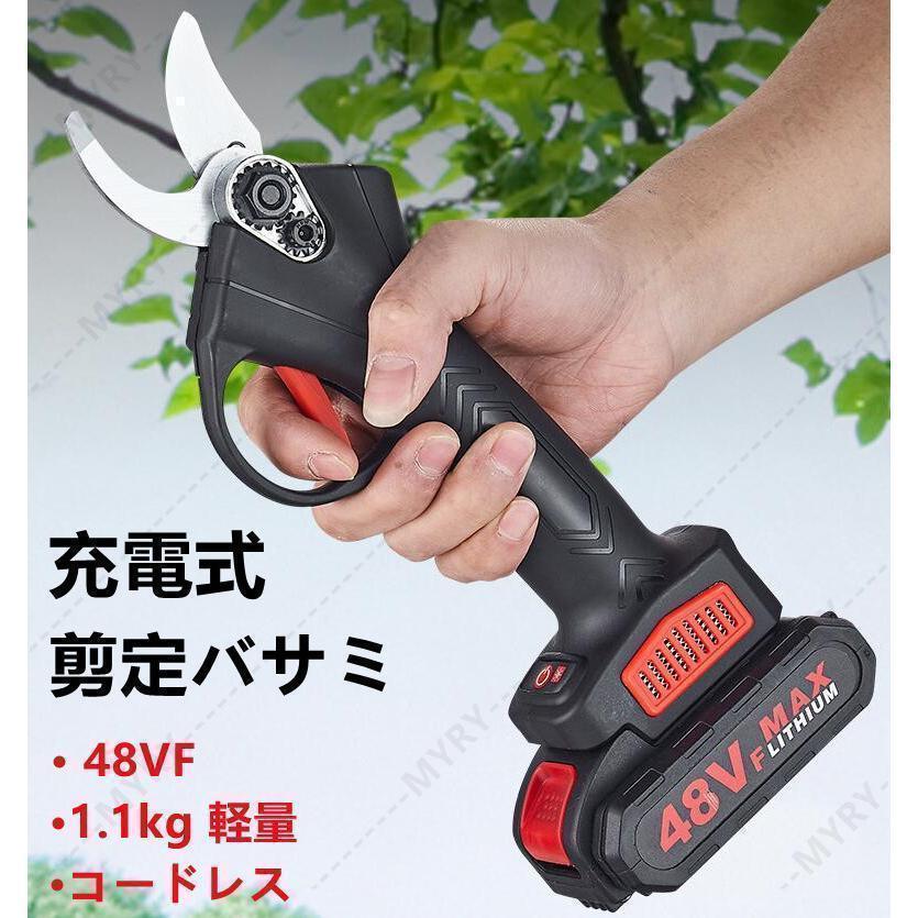 電動 剪定ばさみ 充電式剪定ばさみ 剪定ハサミ 電動剪定鋏 枝切り剪定ばさみ コードレス 軽量 切断直径30mm 園芸はさみ 剪定 草花 植木