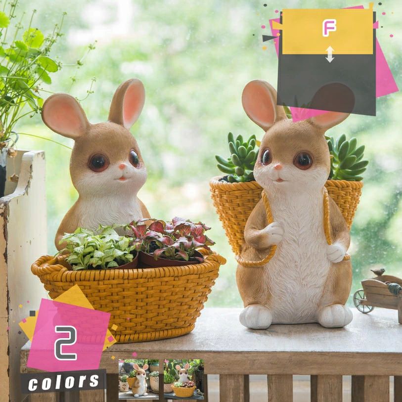置き物 動物 オーナメント うさぎ 置物 オブジェ うさぎの置物 ガーデニング 工芸品 ギフト プレゼント 防水 屋外 庭オブジェ ガーデン