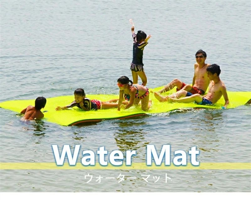 フローティング マット 550cm×180cm ★固定用ロープ&フック付き★ ウォーターマット 水上スキー 特大 Lサイズ ジェットスキー 大人数