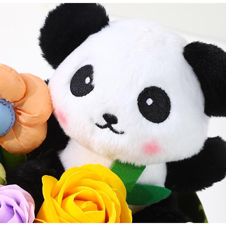 2束 永生花 ソープフラワー ギフト　パンダ 枯れない花 造花 パンダ入り 花束 プレゼントバラ バレンタイン 母の日 お祝い 誕生日 結婚 4,150円
