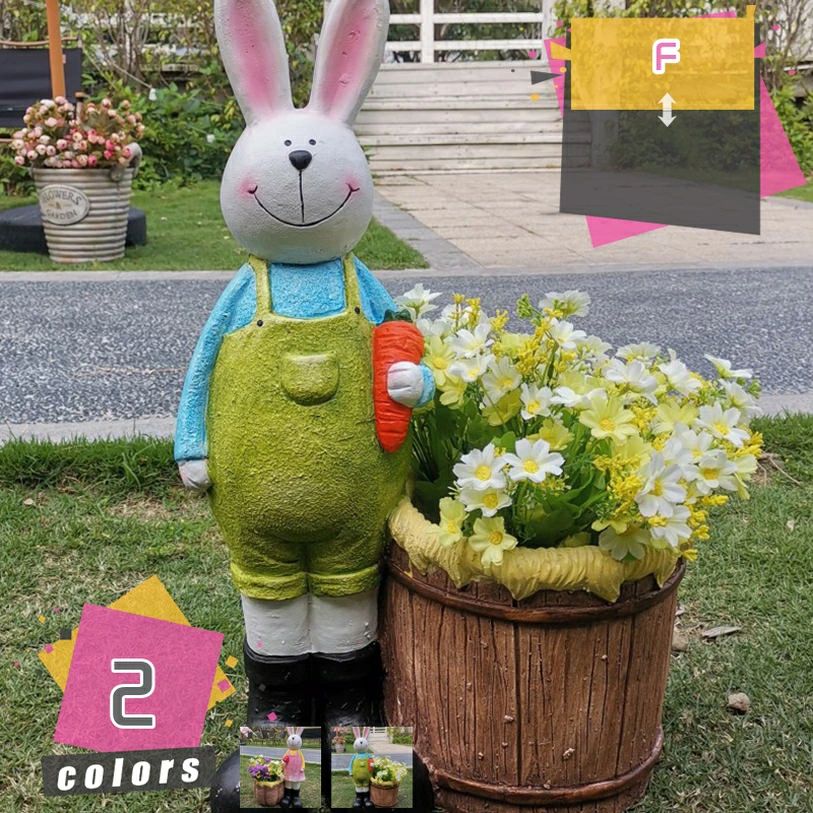 うさぎ 置物 カントリー雑貨 ガーデニング おしゃれ ガーデニング雑貨 動物 オーナメント 屋内装飾 芝生 庭 オブジェ ガーデン ベランダ