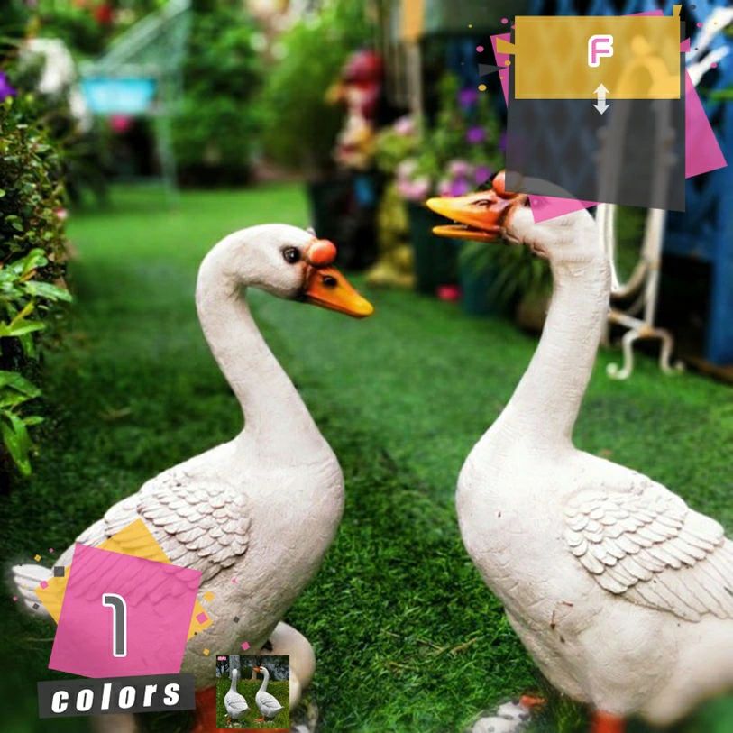 鵞鳥 飾りつけ カントリー雑貨 ガーデニング 今めかしい ガーデニング雑貨 毛の荒物 飾りつけ 屋内かざり付ける 芝地 庭 オブジェ 庭園 ベラン