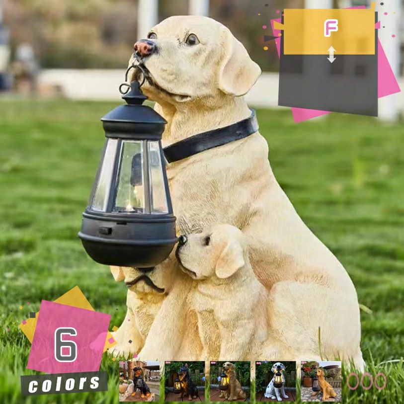 犬 置物 ガーデニング雑貨 ソーラーライト 庭 オブジェ 置物 飾り物 かわいい 動物 おしゃれ インテリア雑貨 ガーデニング 庭 置物 イン