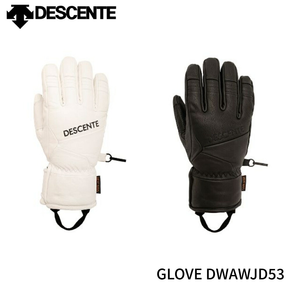 DESCENTE デサント レザー　3フィンガーグローブ　ブラック　LL(O) DESCENTE スキー 3 FINGER MITTEN -デサントストア-DESCENTE STORE-