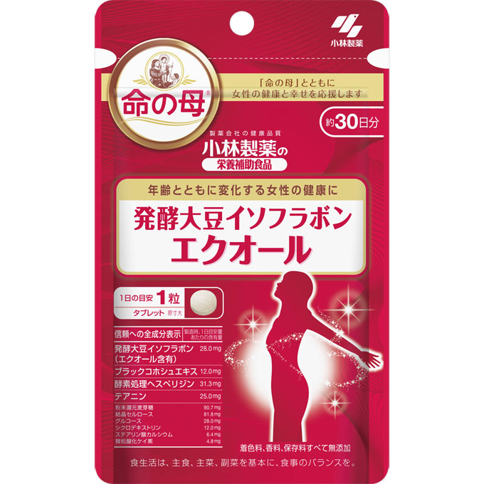 小林製薬の栄養補助食品 発酵大豆イソフラボン エクオール 9.6g(320mg×30粒) ウェルパーク