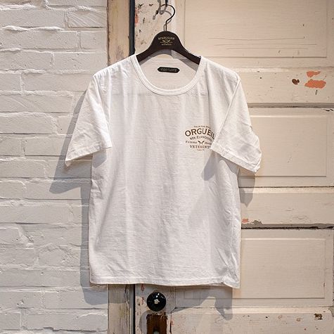 オルゲイユ　プリント　Tシャツ　オルゲイユ　ロゴ　ホワイト