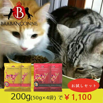 ブラバンソンヌ 猫用 キャットフード グルテンフリー お試しセット 200g
