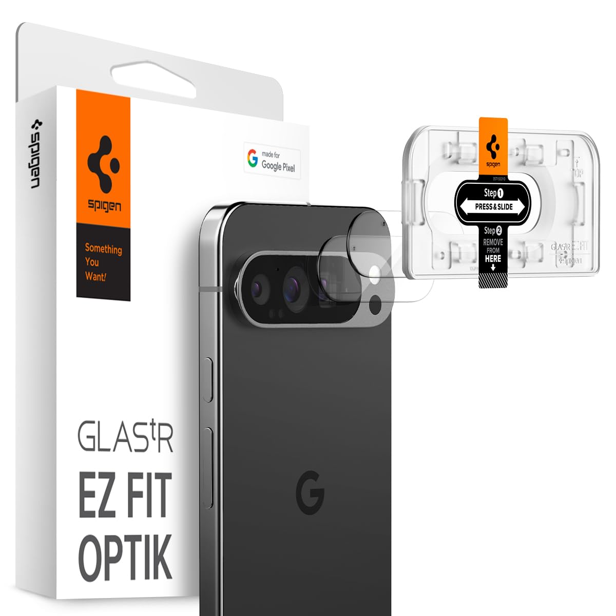 Spigen 硝子写真フィルム Pixel 9 Pro XL 用 保護すること 写真フィルム Pixel 9 Pro XL 相応う 2枚入 AGL08446