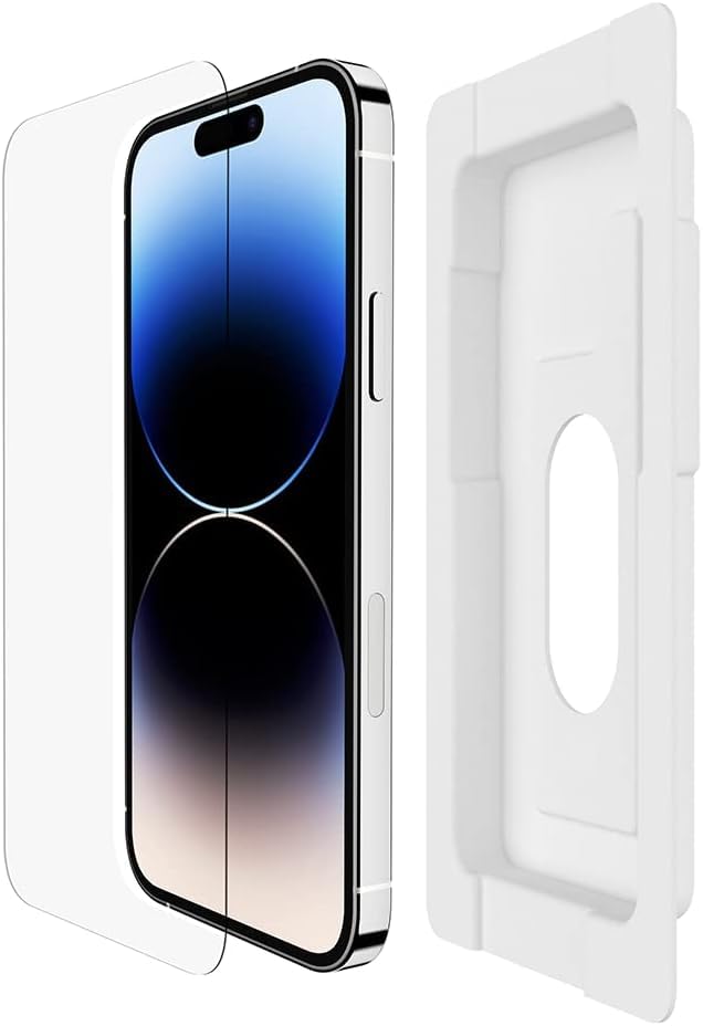 【Appleお墨付き硝子写真フィルム】Belkin iPhone 15 Pro用 UltraGlass 2保護すること硝子写真フィルム 超強化因子硝子 抗菌 0.29粍 飾り気の無い滑りだし一揃いの道具付き添い人 OVA133zz