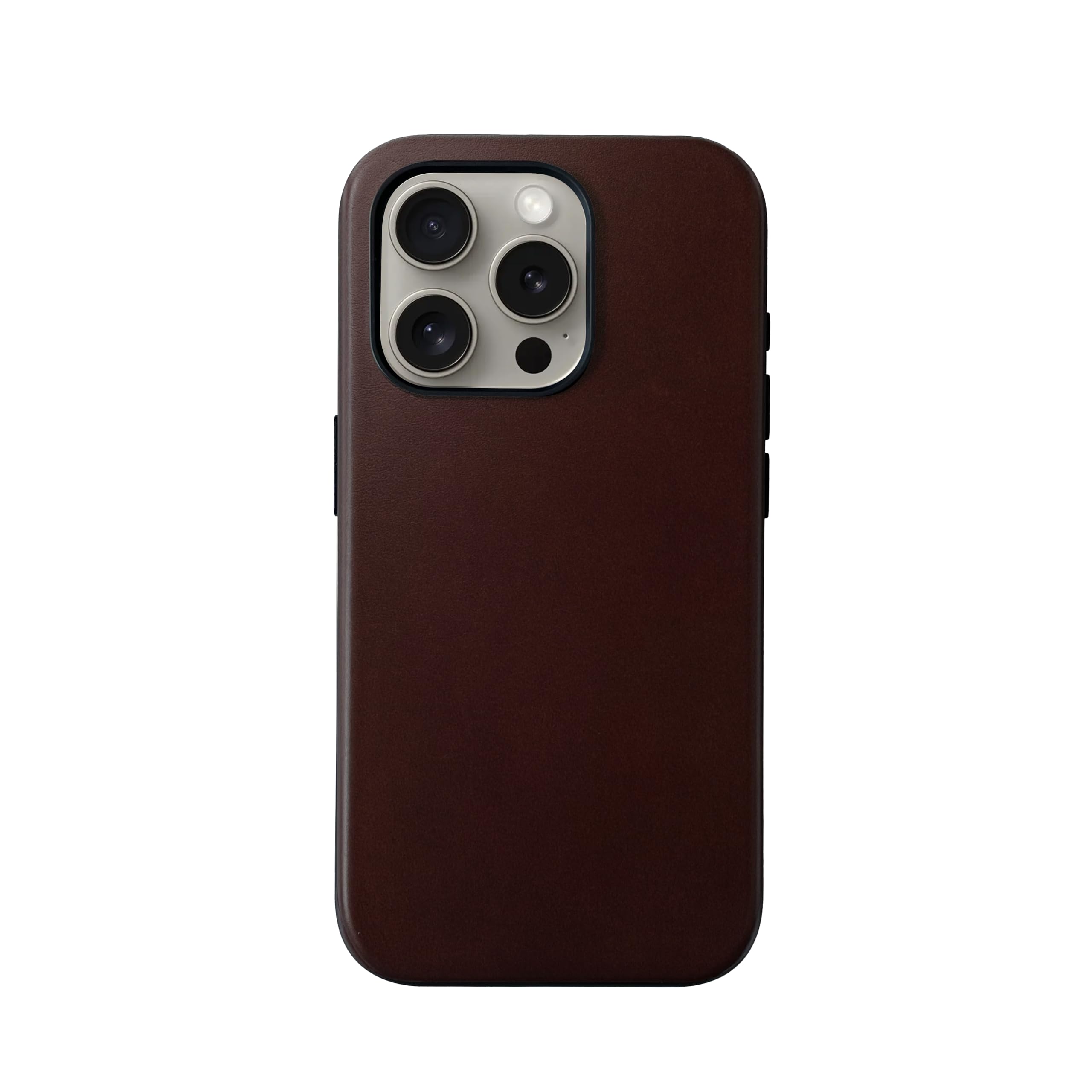 amesoba iPhone15 Pro ECCO レザーケース 本革 MagSafe対応 アクションボタンあり (ブラウン, iPhone15 Pro)｜WES STORE