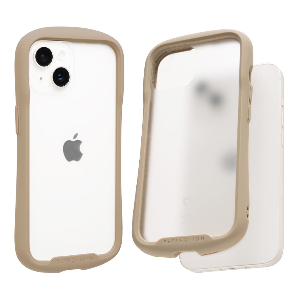 iFace Reflection Frost iPhone 14 ケース フロストクリア 強化ガラス (フロスト/ベージュ)【指紋が目立ちにくい 黄変防止 すりガラス 半透明 曇りガラス アイフェイス アイフォン14 iphone14 用 カバー 耐衝撃 ストラップホール付き】