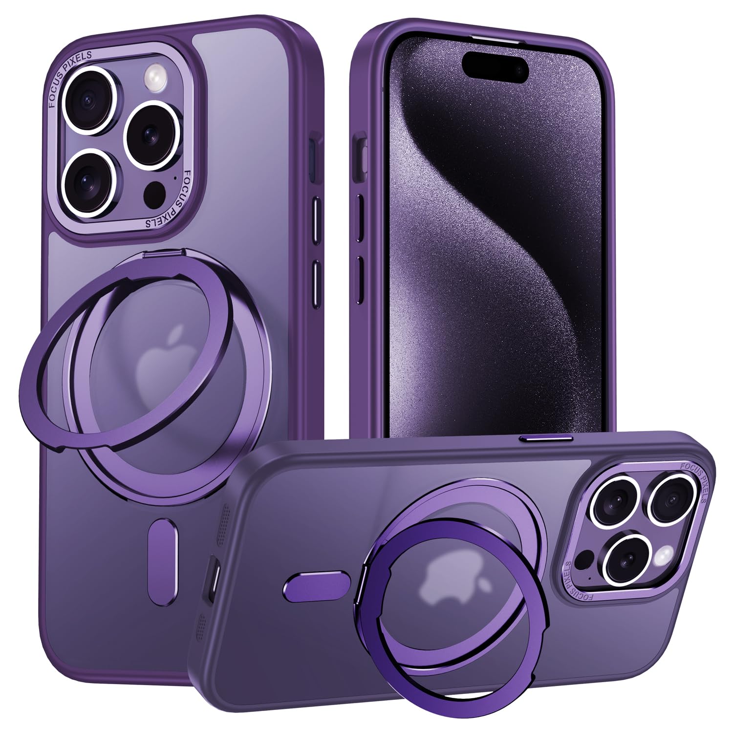 iPhone 11 Pro 用 入れもの Magsafe相応う アイフォン11労働者階級 押しかぶせる 360°回転させる照明ランプ Uovon スマホケース アイホン 11pro 持ちはこぶ入れもの 無線電話申し受ける 車載保持者 相応う 同盟罷工さあ美穴付き添い人 指紋押しとどめる 半澄み切った 黄?押しとどめる ・ パープル