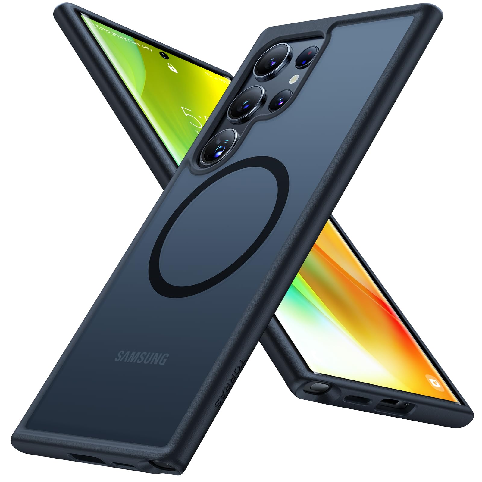 【米軍標準尺度！生い立つ磁石】TORRAS Galaxy S24 Ultra 用 入れもの 磁石積み上げる 無線電話申し受ける 半澄み切った 引っ敷き 黄ばみなし マグセーフ相応う 天の河 s24 ultra 入れもの Guardian-Mag 黒いこと