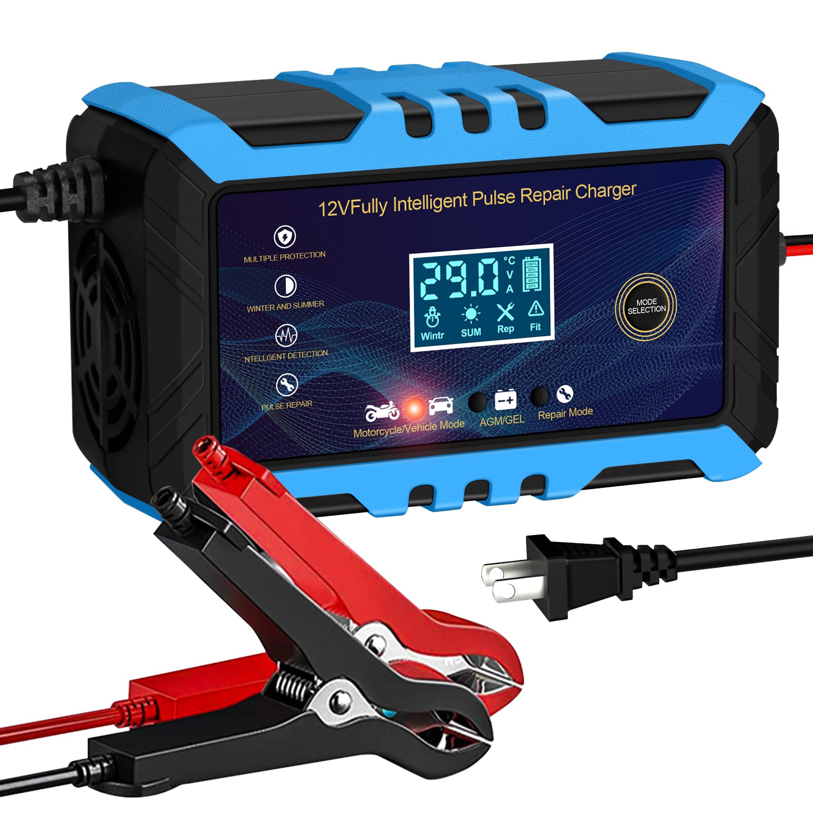 [新品未使用]バイク用超人気の2WAYバッテリー充電&バッテリー電源 圧力表示 革新技術で緊急時のバッテリー充電可能！超小型、新体験のバイク