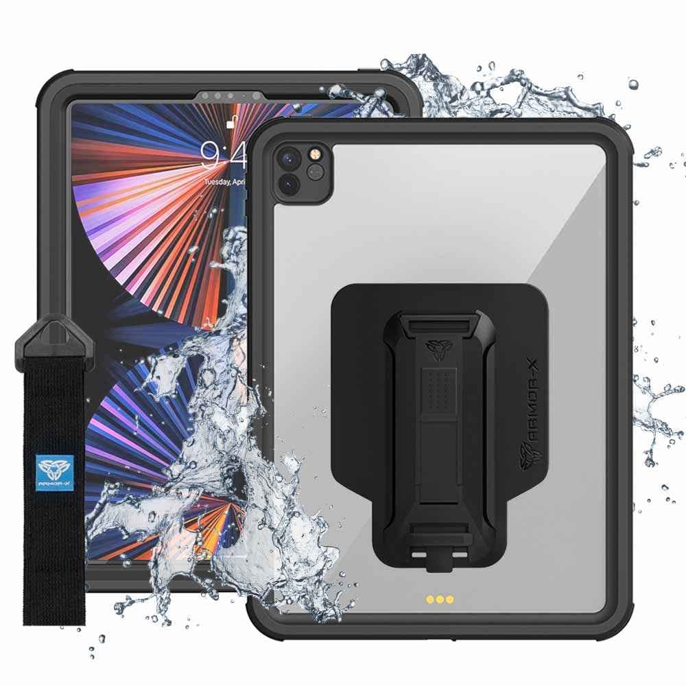[ARMOR-X] 12.9-inch iPad Pro (6th/5th)用入れもの IP68 Waterproof Case with Hand Strap 黒いこと MXS-A17S (Black) ケース・カバー-スマートフォン・タブレット-スマートフォン・携帯電話アクセサリー
