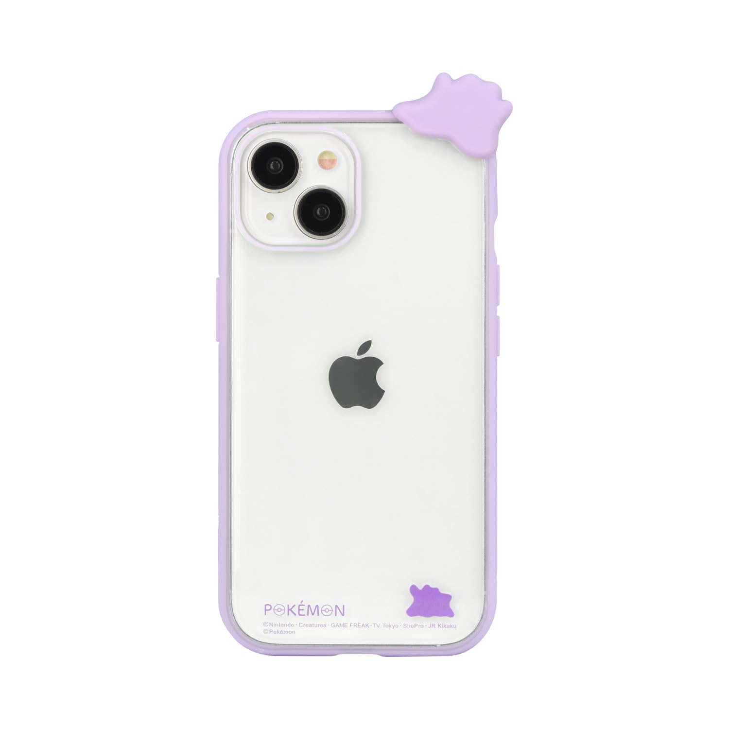 グルマンディーズ ポケットモンスター フレーム IIIIfit(イーフィット) Clear iPhone15 / 14 / 13 対応 ケース メタモン POKE-874B|WES STORE