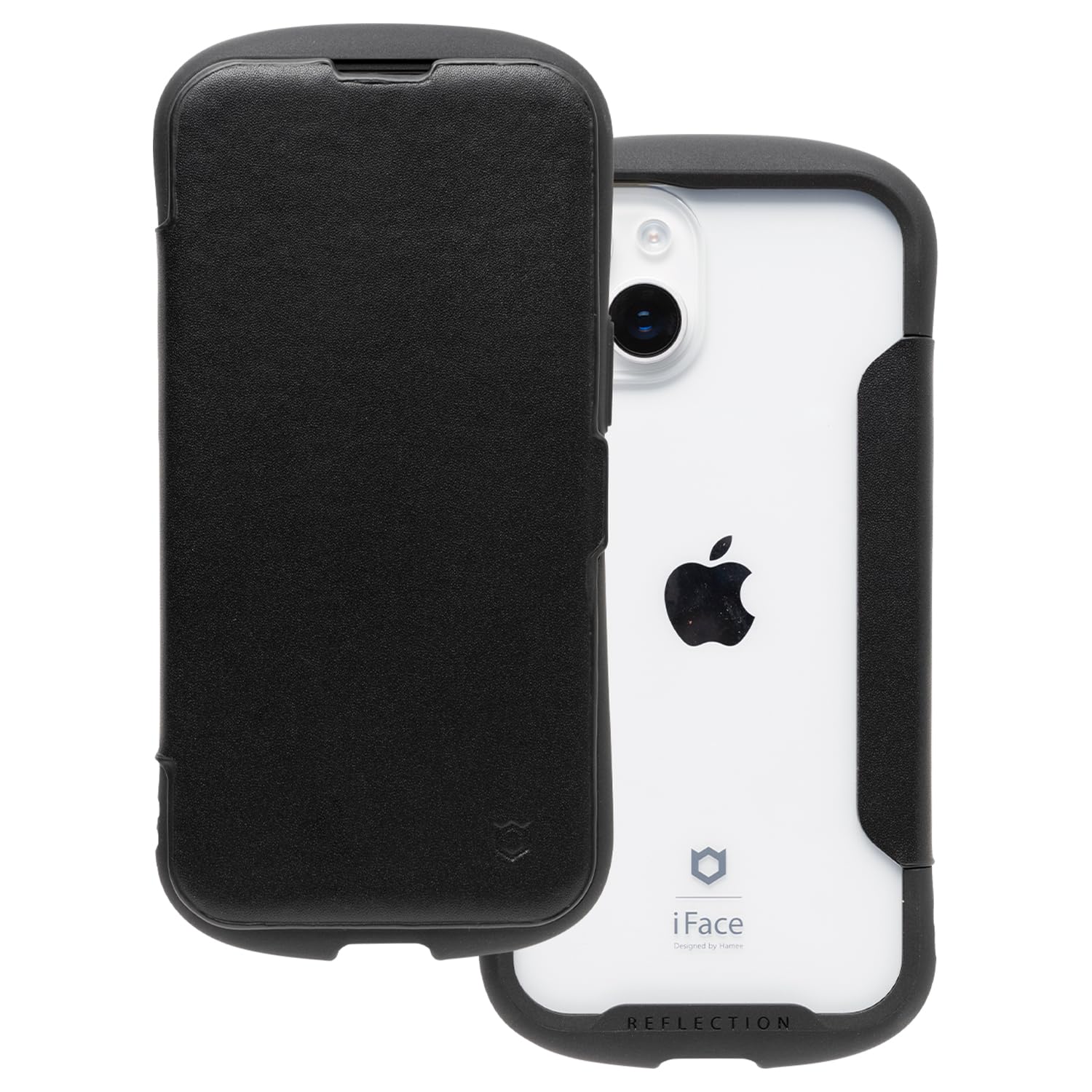 iFace Reflection iPhone 14/13 入れもの 万覚え帳型 せつ然たる入れもの (黒いこと)【 アイフェイス スマホケース 耐衝撃 iPhone13 アイフォン14 アイフォン13 万覚え帳 当用日記入れもの 歌留多納める ポリカーボネート 】 ケース・カバー-スマートフォン・携帯電話アクセサリー