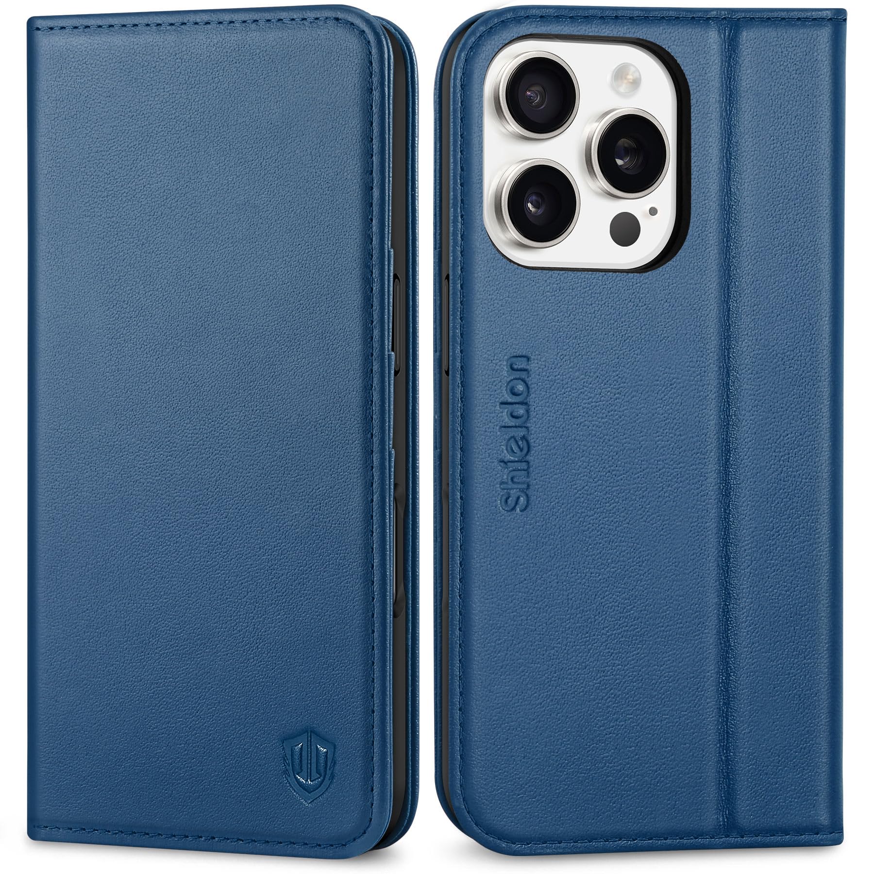 SHIELDON iPhone16Pro 対応ケース 本革 手帳型 アイホン 16プロ スマホカバー 衝撃吸収 TPU素材 カード収納 横置きスタンド機能 マグネット内蔵 [RFIDブロッキング] 全面保護 あいふぉん16 プロ 対応 ｜WES STORE
