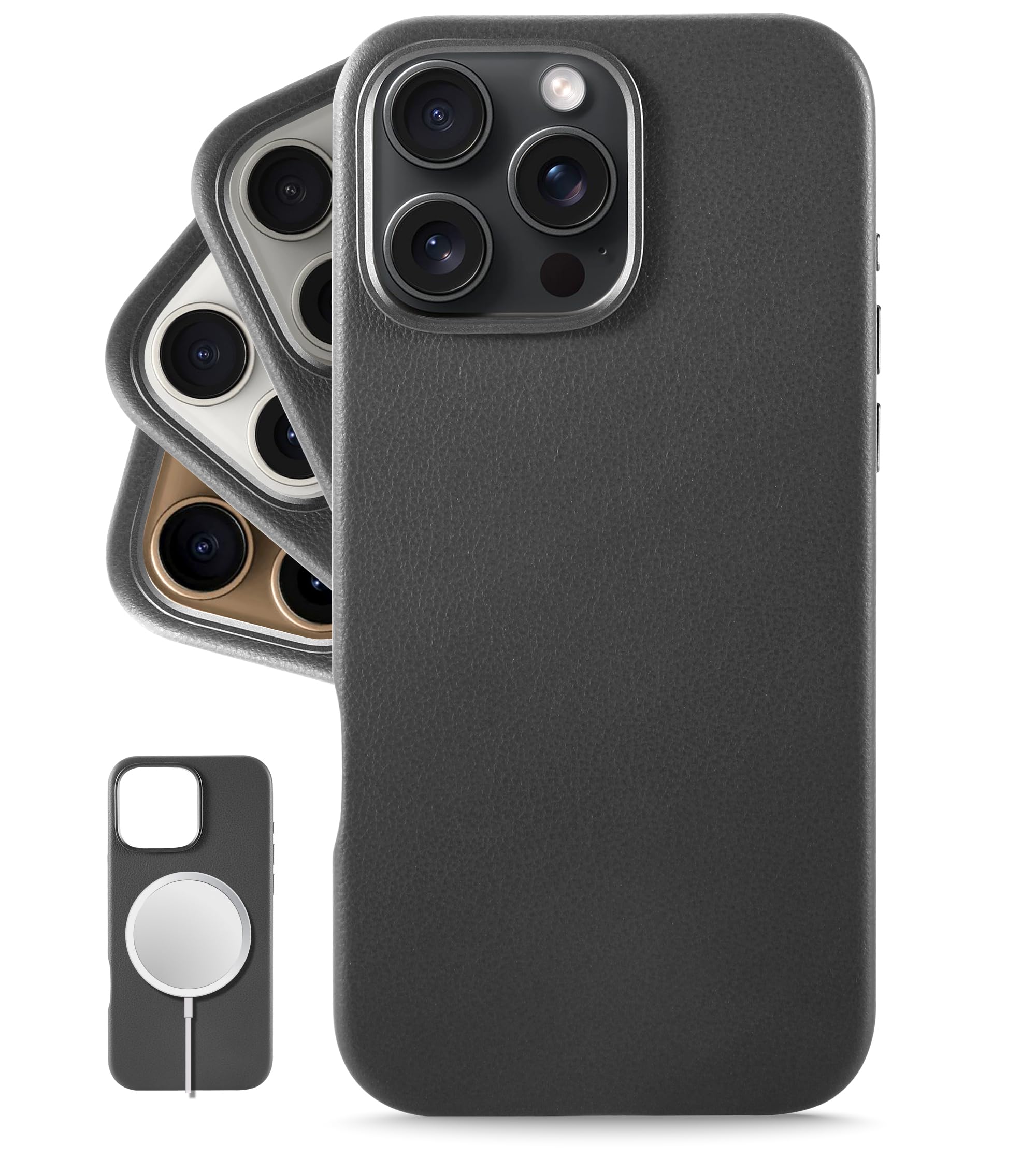 LONLI Classic - iPhone 16 Pro Max用 - ヨーロッパレザー製フォンケース - 使用することで滑らかさと柔らかさが増す - MagSafe対応 - ブラック 9,153円