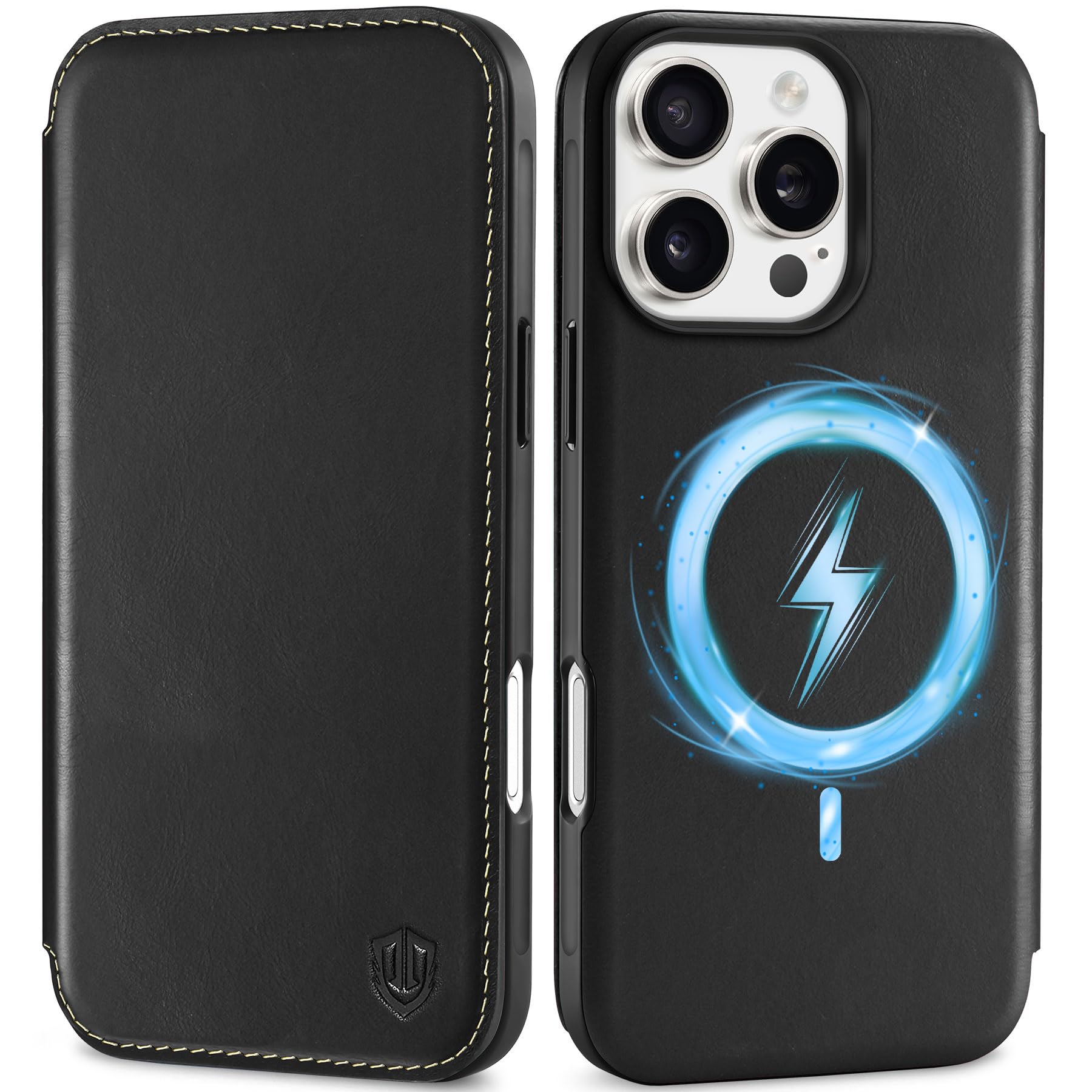 SHIELDON iPhone16ProMax対応ケース 本革 あいふぉん16 プロマックス対応手帳型 スマホカバー カード収納 マグネット内蔵 衝撃吸収 [RFIDブロッキング] 全面保護 アイホン16 プロマックス 対応 スマ
