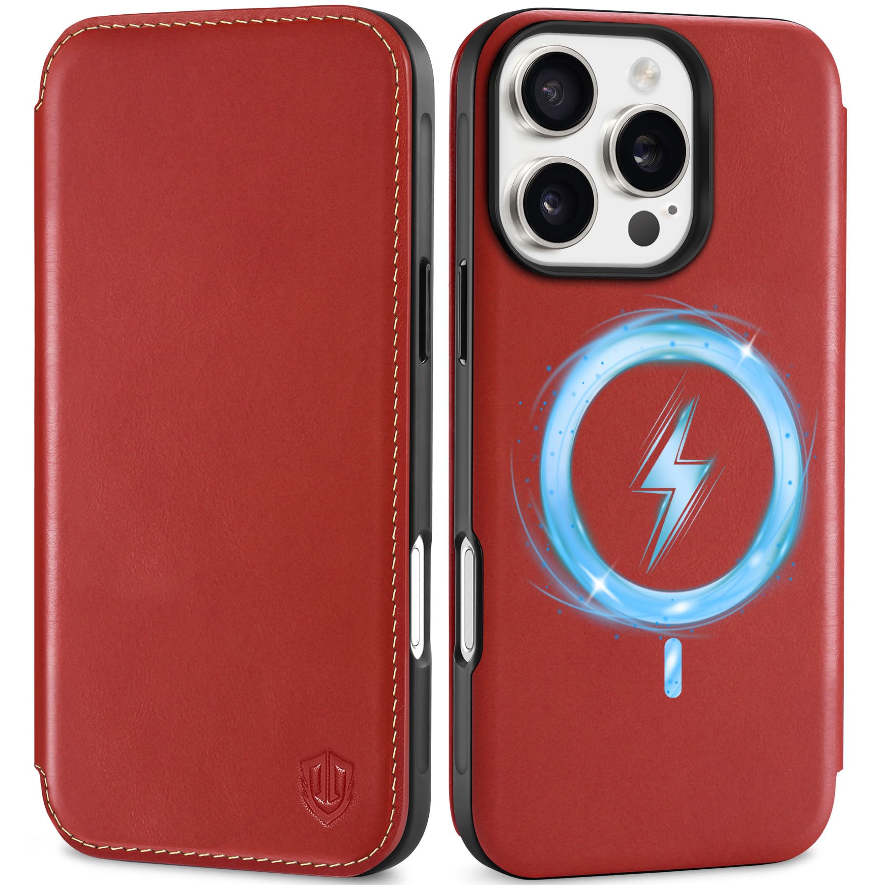 SHIELDON iPhone 16Pro 対応ケース 本革 あいふぉん 16プロ 対応 手帳型カバー カード収納 マグネット内蔵 衝撃吸収 [RFIDブロッキング] 全面保護 アイホン16 プロ 対応 スマホケース 2024年発売 6.3イ