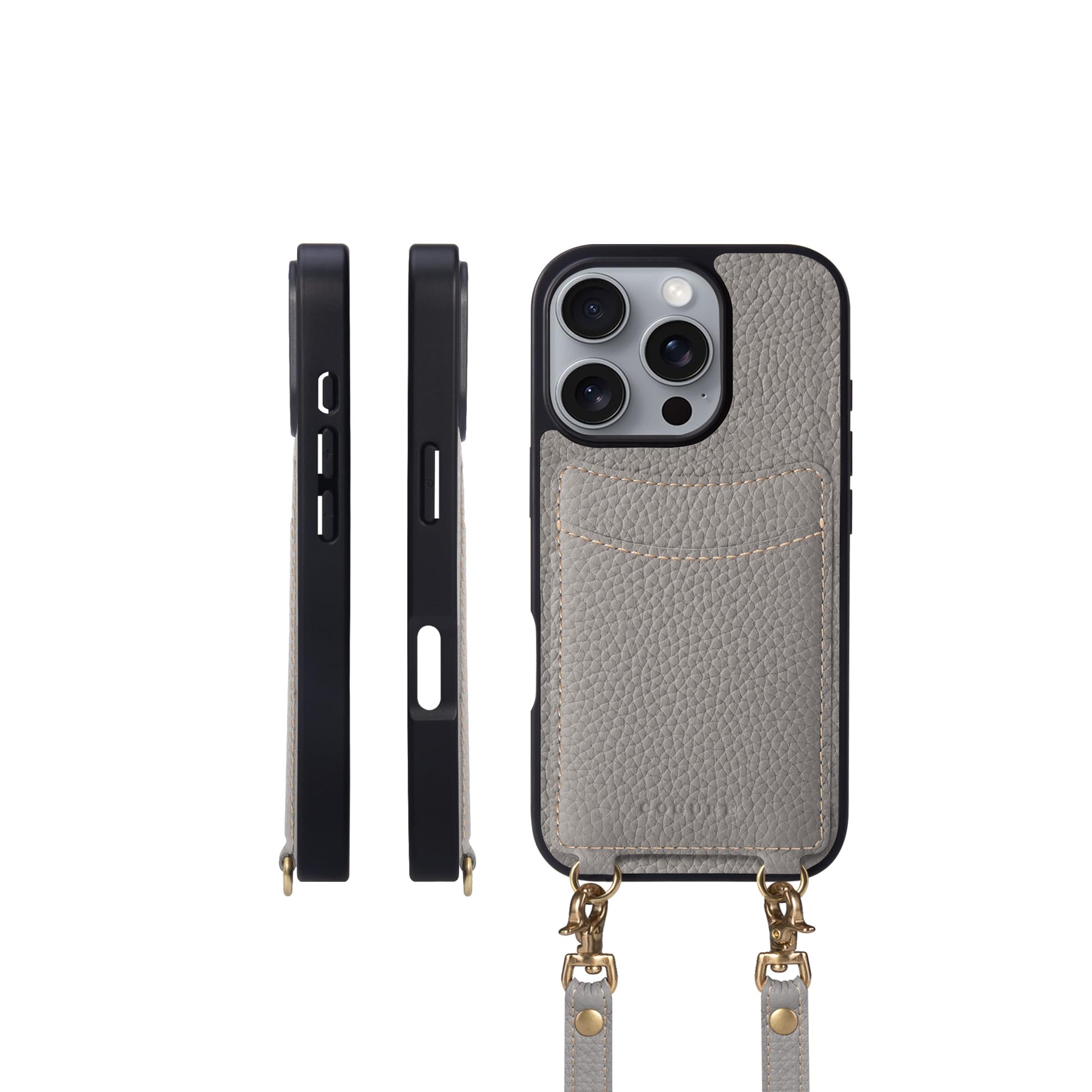 COGURE コグレ iPhone16Pro ケース ショルダーストラップ 本革 カード収納 落下防止 耐衝撃 ギフトボックス付き COPGCS グレージュ【Grege】 20,098円