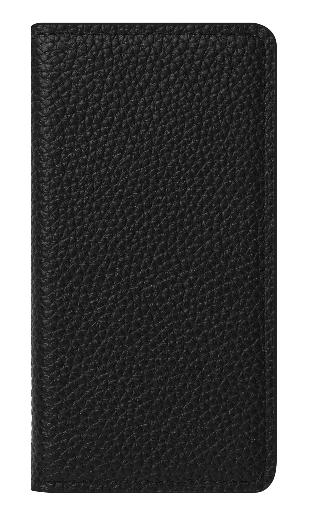 iPhone 16 Plus プラス ケース 本革 シュリンクレザー スマホケース 手帳型 スマホ カバー ベルトなし カード入れ マグネット不使用 (iPhone16Plus, ブラック)
