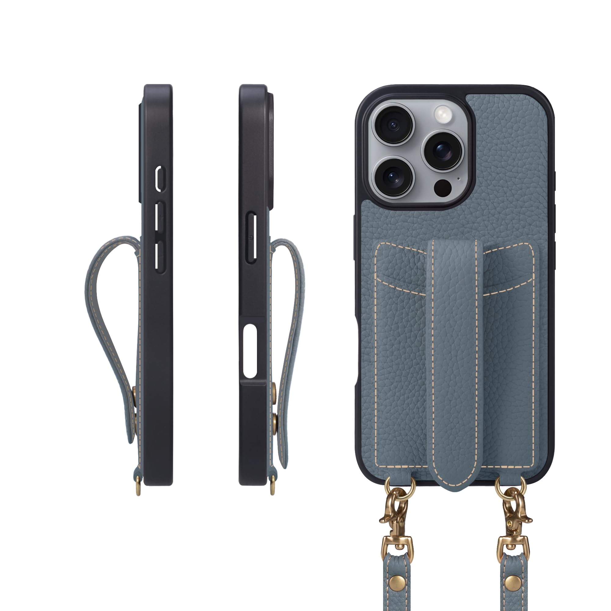 COGURE コグレ iPhone16ProMax ケース ショルダーストラップ 本革 カード収納 落下防止 耐衝撃 ギフトボックス付き COPGC ブルーリン【BlueLin】 20,098円