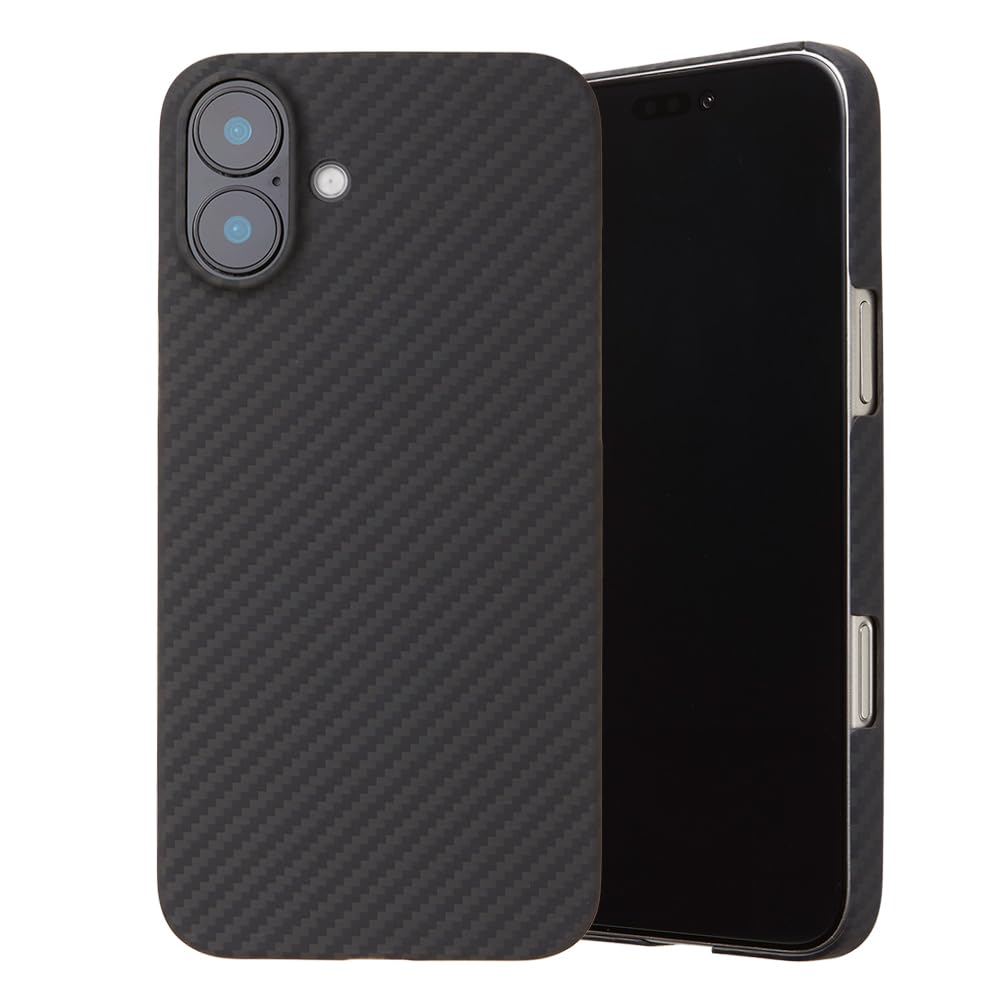 Deff ディーフ iPhone16用 ケース カバー アラミド繊維 ワイヤレス充電 超薄型 耐衝撃 レンズ保護 DURO(6.7inch 16Plus)