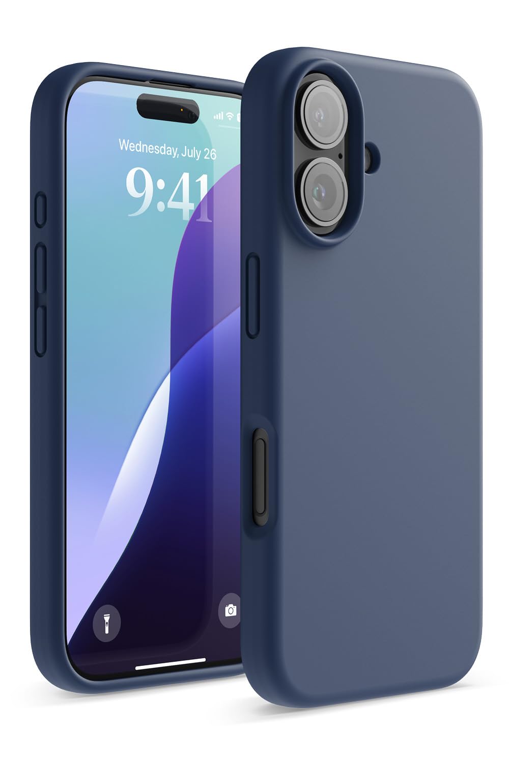 【elago】 iPhone 16 対応 ケース シリコン 耐衝撃 スマホケース 指紋 防止 サラサラ シリコンケース [ iPhone16 アイフォン 16 対応 携帯ケース ] iPhone 16 Case SILICONE CASE ジーンインディゴ