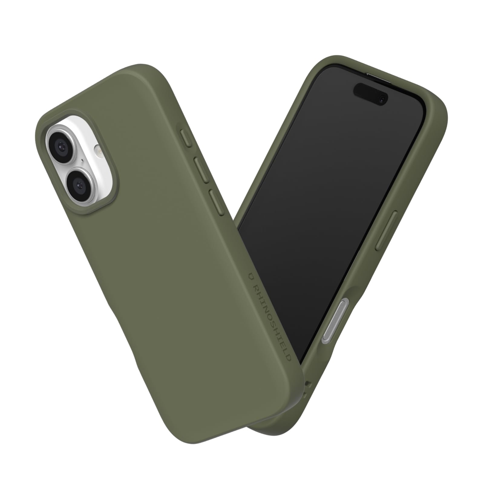 RHINOSHIELD [iPhone 16 Plus] SolidSuit 容れもの 耐衝・腺 米軍MIL判定基準 ぼうぜん自失採り入れる 傷 指紋 押しとどめる 薄型 軽さ SGS証明 - シーウィードグリーン