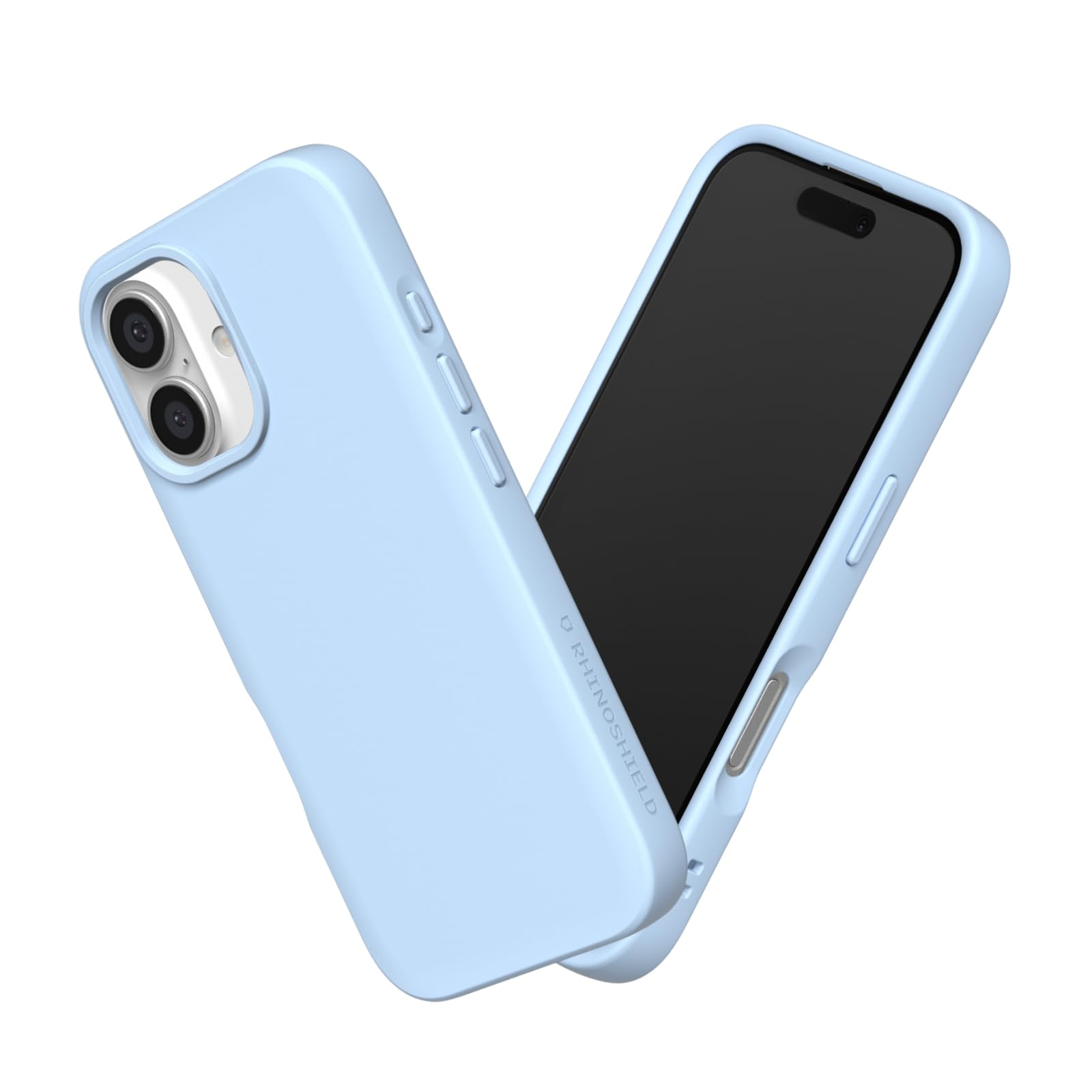 RHINOSHIELD [iPhone 16 Plus] SolidSuit 容れもの 耐衝・腺 米軍MIL標準尺度 ぼうぜん自失吸い入れる 傷 指紋 押しとどめる 薄型 軽さ SGS公許 - グレイシャーブルー