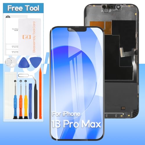 A-MIND For iPhone 13 Pro Max 液晶パネル 画面交換修理用 タッチパネルセット 6.7 インチ A2643, A2484, A2641, A2644, A2645 液晶パネル ガラス スクリーン修理パーツ デジタイザ 修理工具セット付き+保護フ｜WES STORE 37,534円