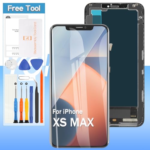 Incell For iPhone Xs Max 液晶パネル 画面交換修理用 タッチパネルセット 6.5 インチ 液晶パネル ガラス スクリーン修理パーツ デジタイザ 修理工具セット付き+保護フィルム+防水シール付き|WES STORE