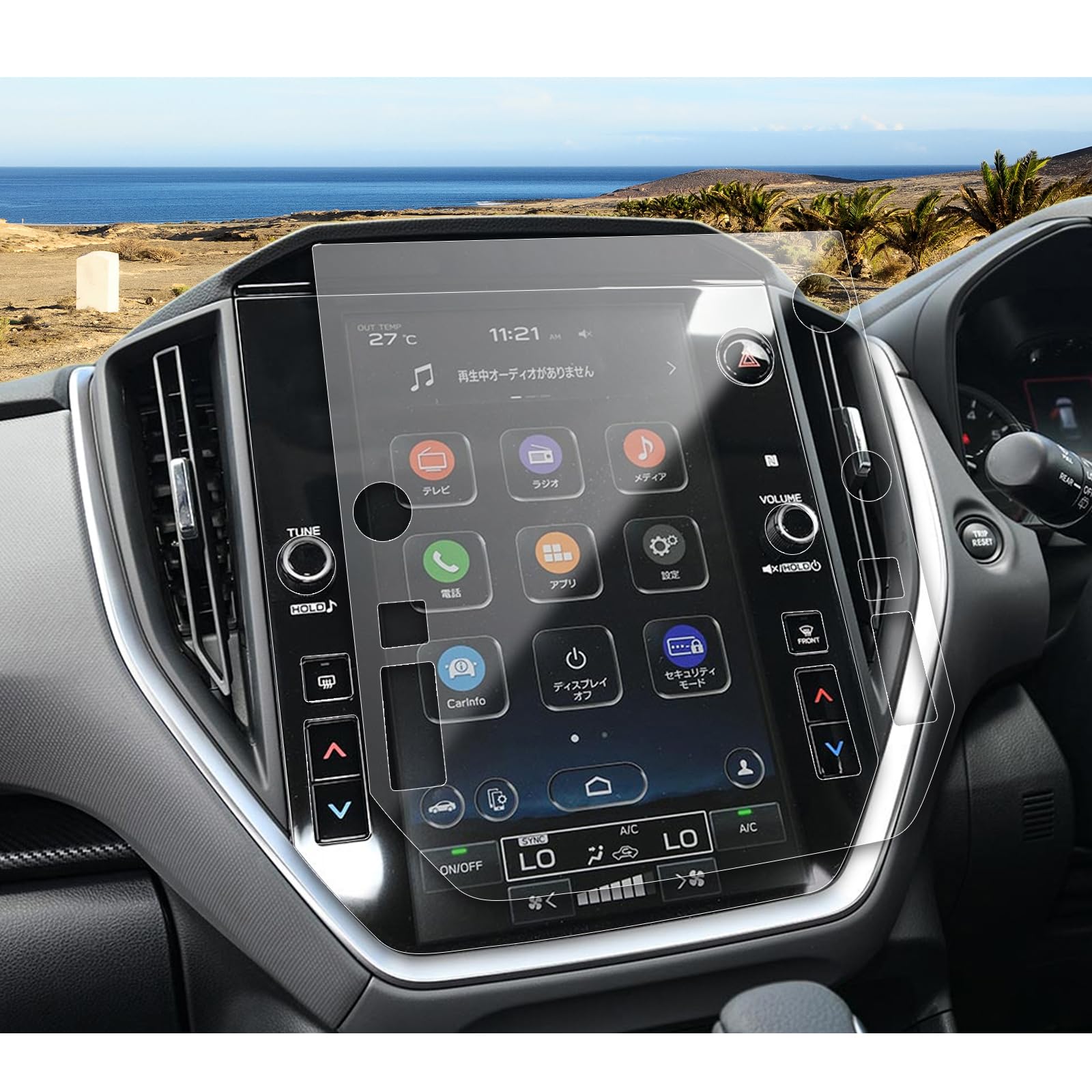 Coleya スバル クロストレック GU系 2022年～専用 カーナビ保護フィルム 2枚入り 11.6インチ ナノ製 液晶保護 フィルム 硬度4H 気泡ゼロ 飛散防止 高感度タッチ キズ防止 汚れ防止 貼り付け簡単