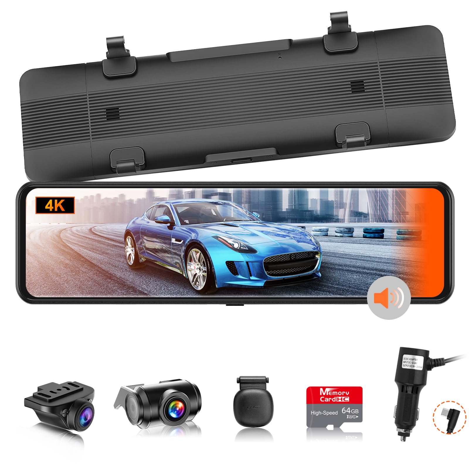 ドライブレコーダー　4K 分離式ミラー型　DC209 口コミ評判】VANBAR DC209ドライブレコーダー ミラー型 分離式