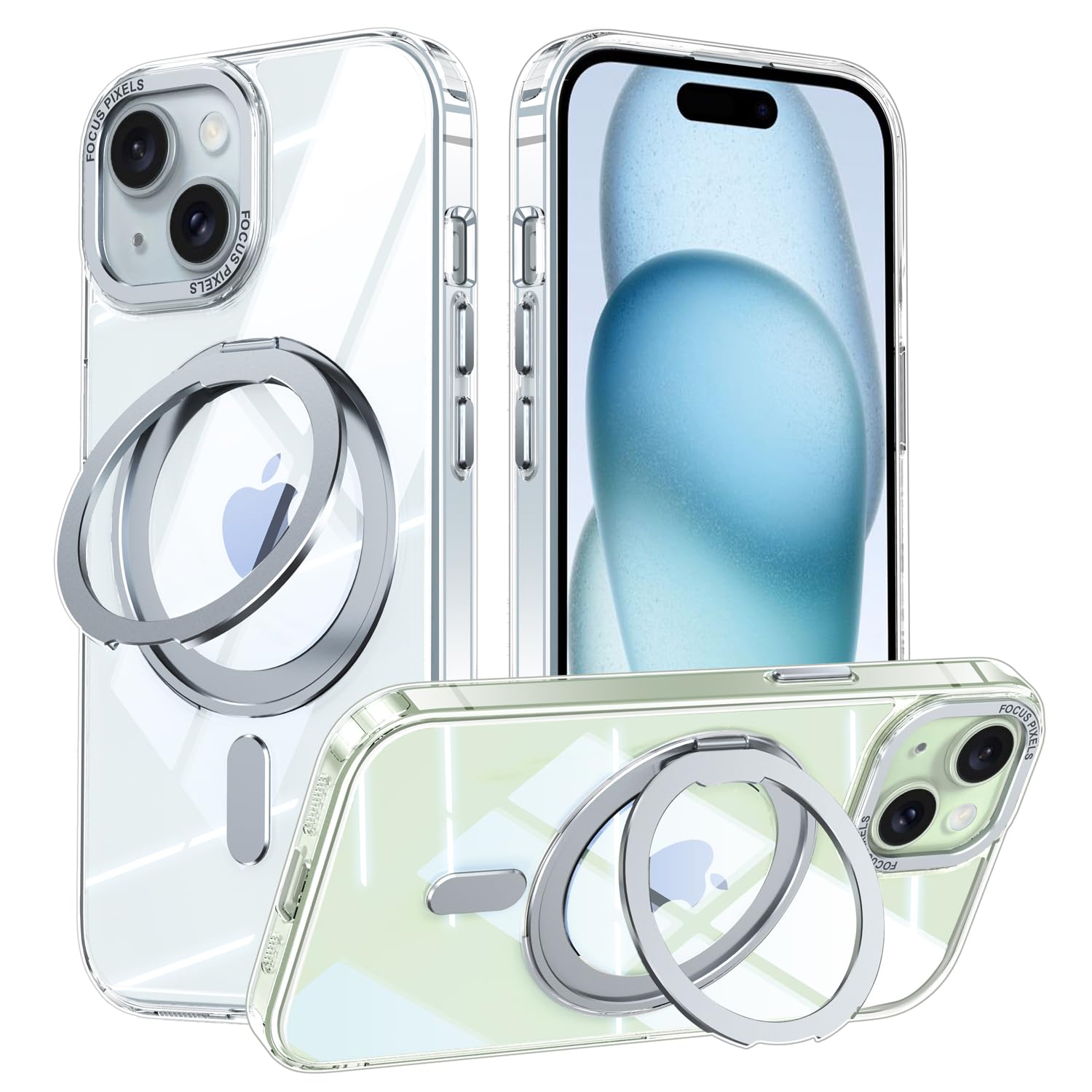 iPhone 13 当て嵌める 入れもの Magsafe相応う アイフォン13 押しかぶせる 360°回転させる照明ランプ Uovon スマホケース アイホン 13 持ちはこぶ入れもの 無線電話申し受ける 車載保持者 相応う 同盟罷工さあ美穴付き添い人 半澄み切った 指紋押しとどめる 黄?防