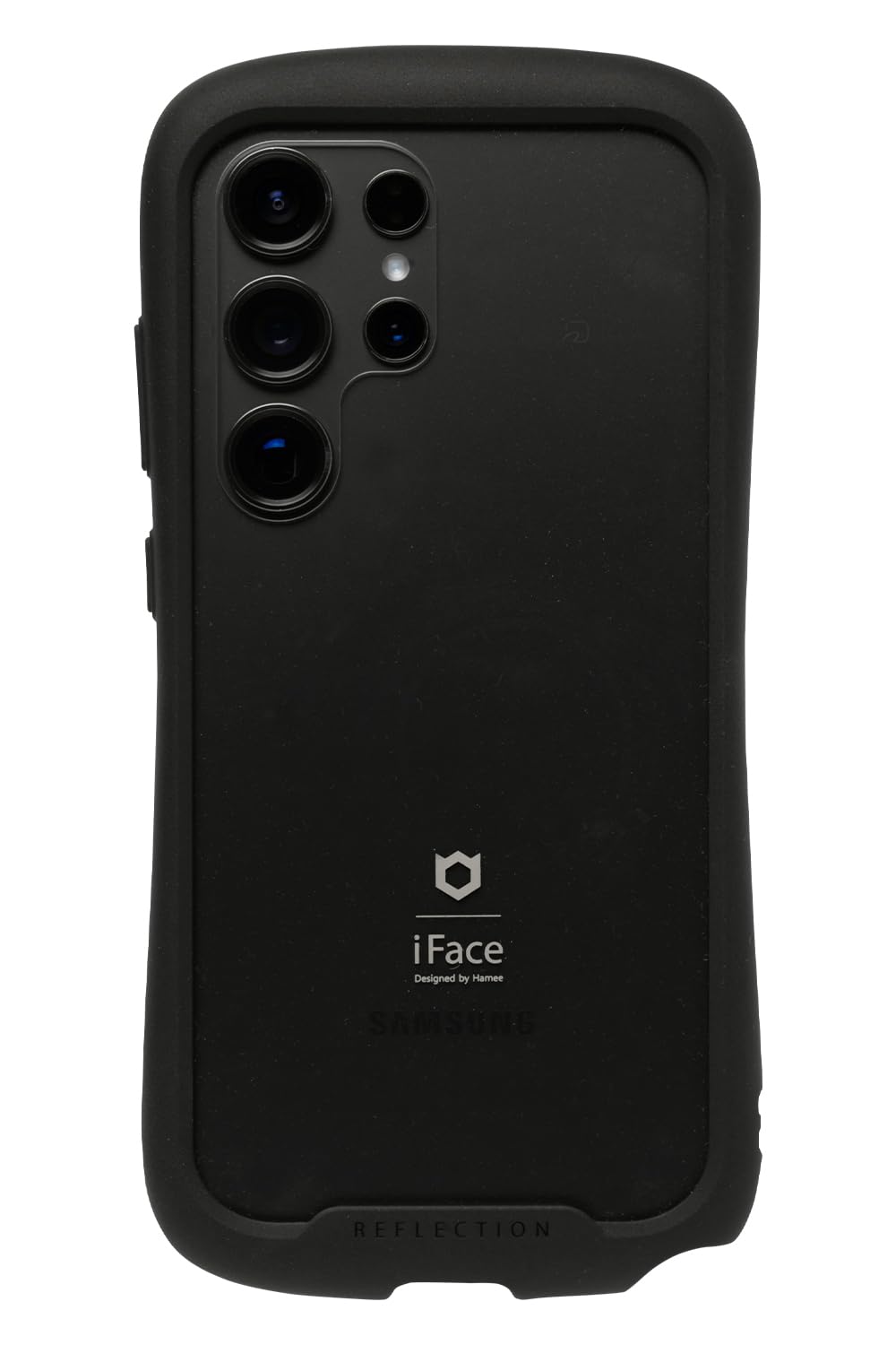 iFace Reflection Galaxy S24 Ultra ケース クリア 強化ガラス (ブラック)【 耐衝撃 スマホケース ギャラクシー s24ウルトラ アイフェイス カバー クリアケース 透明 ストラップホール付き 】