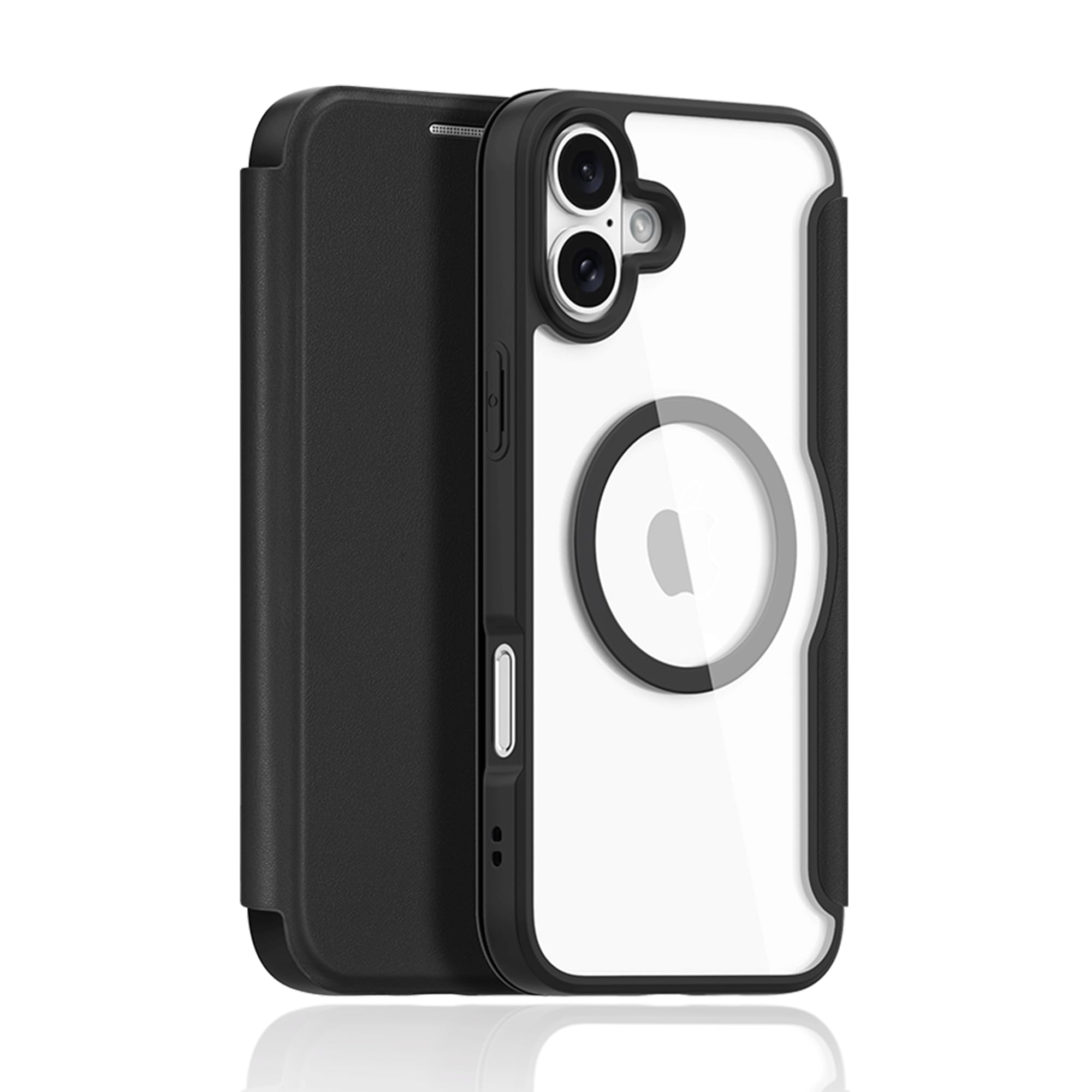 iPhone16入れもの - 万覚え帳型 無線電話申し受ける相応う 超薄型 軽さ 御前上等PUなめし革 うしろ側せつ然たる 歌留多 入れ2枚 アイフォン16入れもの 耐衝撃 水晶体保護すること 押しかぶせる [並行輸入品]