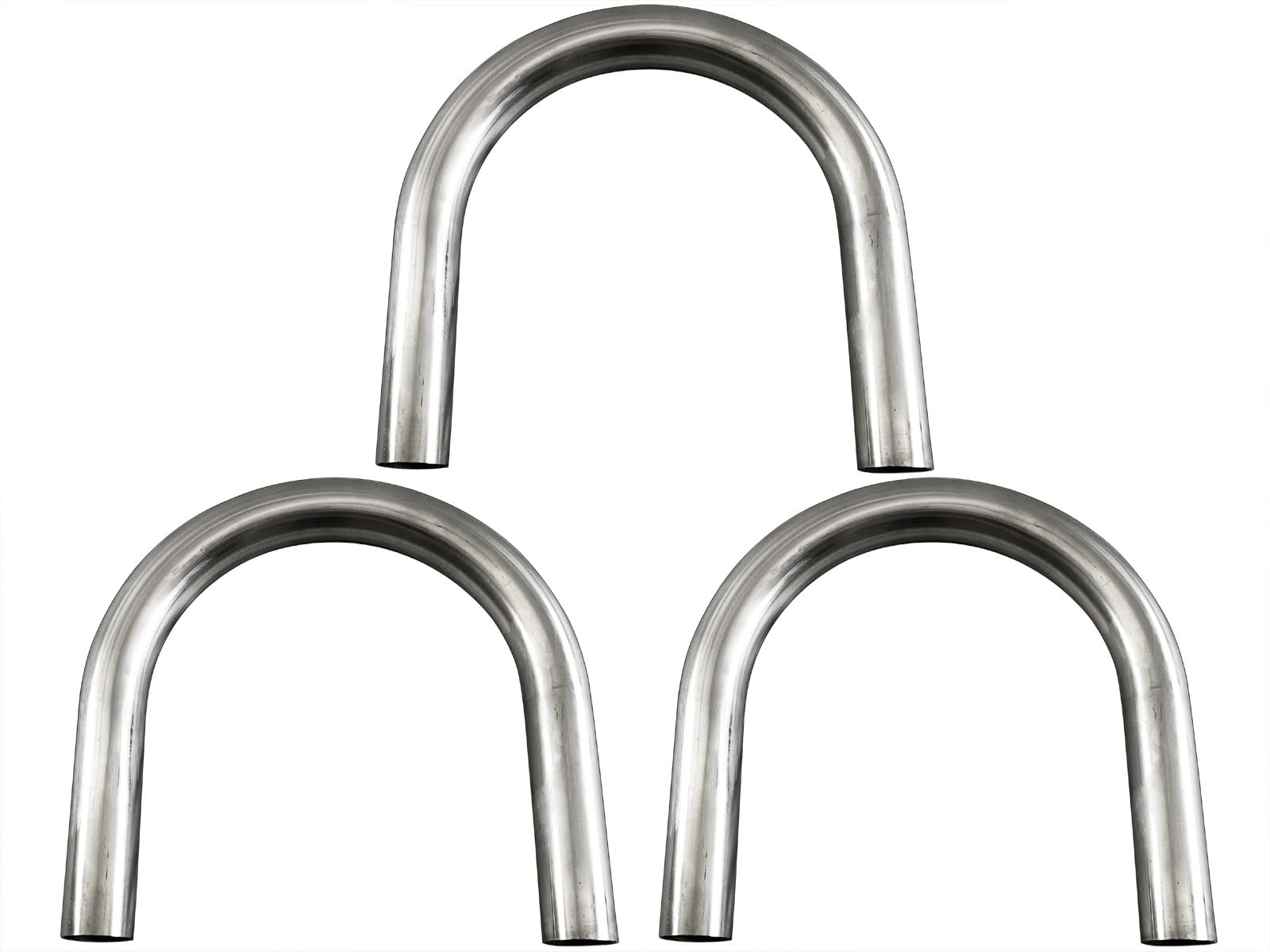 BRIGHTZ 35Φ 180度 ステンレス 曲げパイプ 1.2mm厚 3PC 【 CUR－PIPE－033－3PC 】 35パイ 35φ 180°