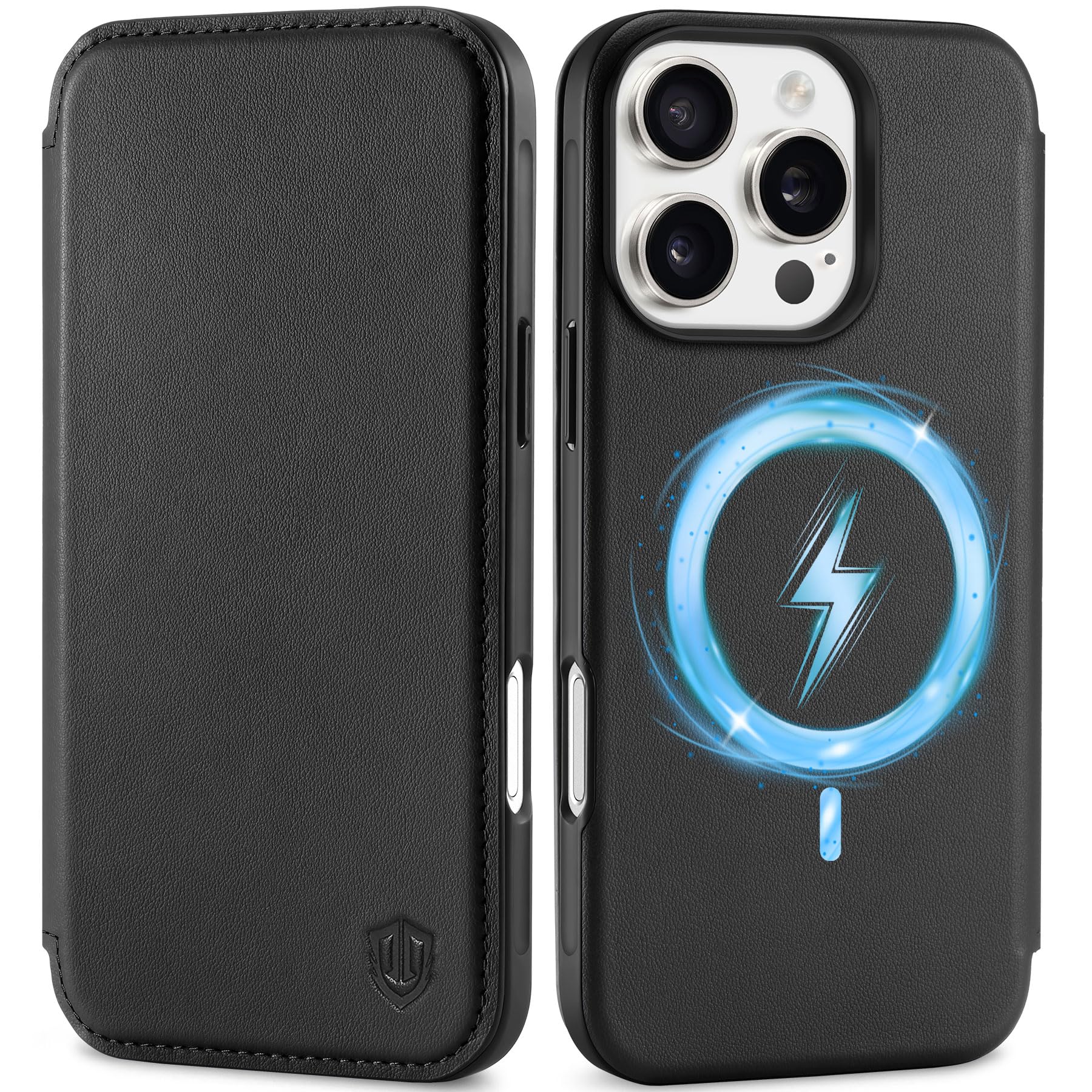 SHIELDON iPhone16 Pro 対応 ケース 手帳型 本革 あいふぉん 16 プロ 対応 スマホカバー カード収納 マグネット内蔵 衝撃吸収 [RFIDブロッキング] 全面保護 アイホン 16 プロ 対応 スマホケース 2024年