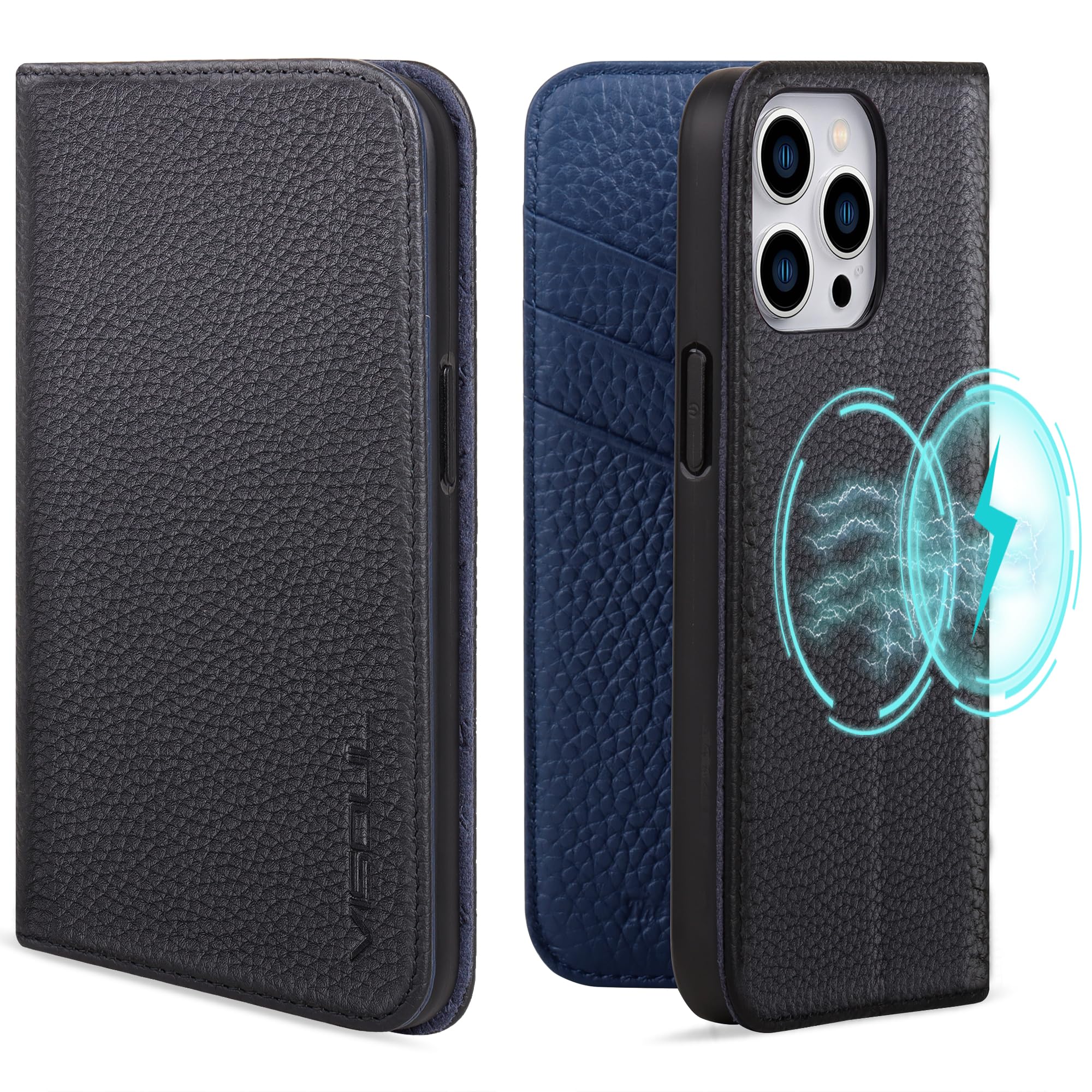 VISOUL iphone15 Pro 入れもの 万覚え帳型 本革 MagSafe相応う スマホケース なめし革 アイフォン15 Pro 歌留多納める 持ちはこぶ入れもの 全面保護すること 延性のあるなTPU原料品 磁石式 照明ランプ役立つこと付き添い人 無線電話申し受ける相応う 6.1イ
