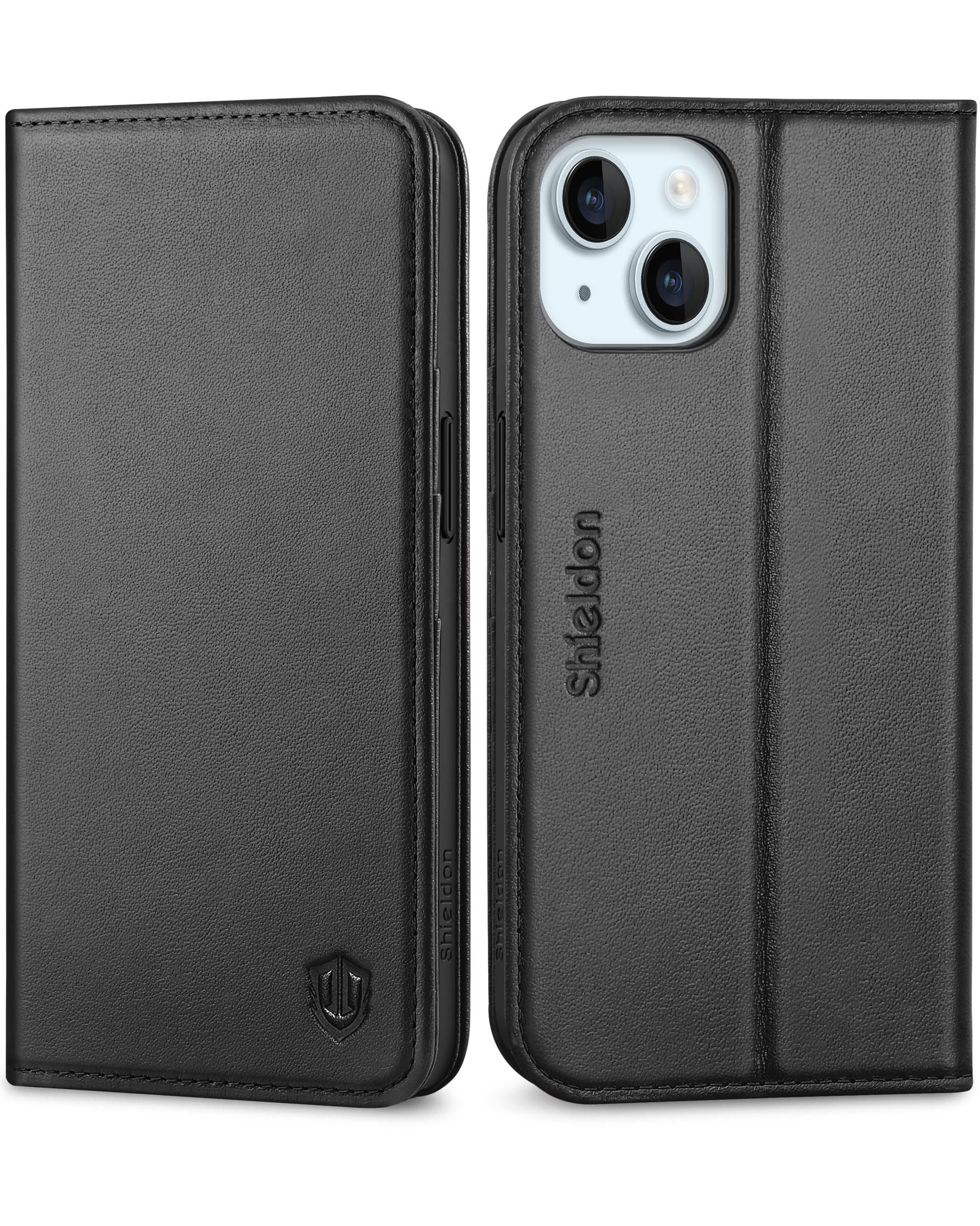 SHIELDON iPhone 15 対応ケース 手帳型 本革 あいふぉん15 スマホカバー 衝撃吸収 TPU素材 カード収納 横置きスタンド機能 マグネット内蔵 [RFIDブロッキング]全面保護 アイホン15 対応 スマホケース 10,072円
