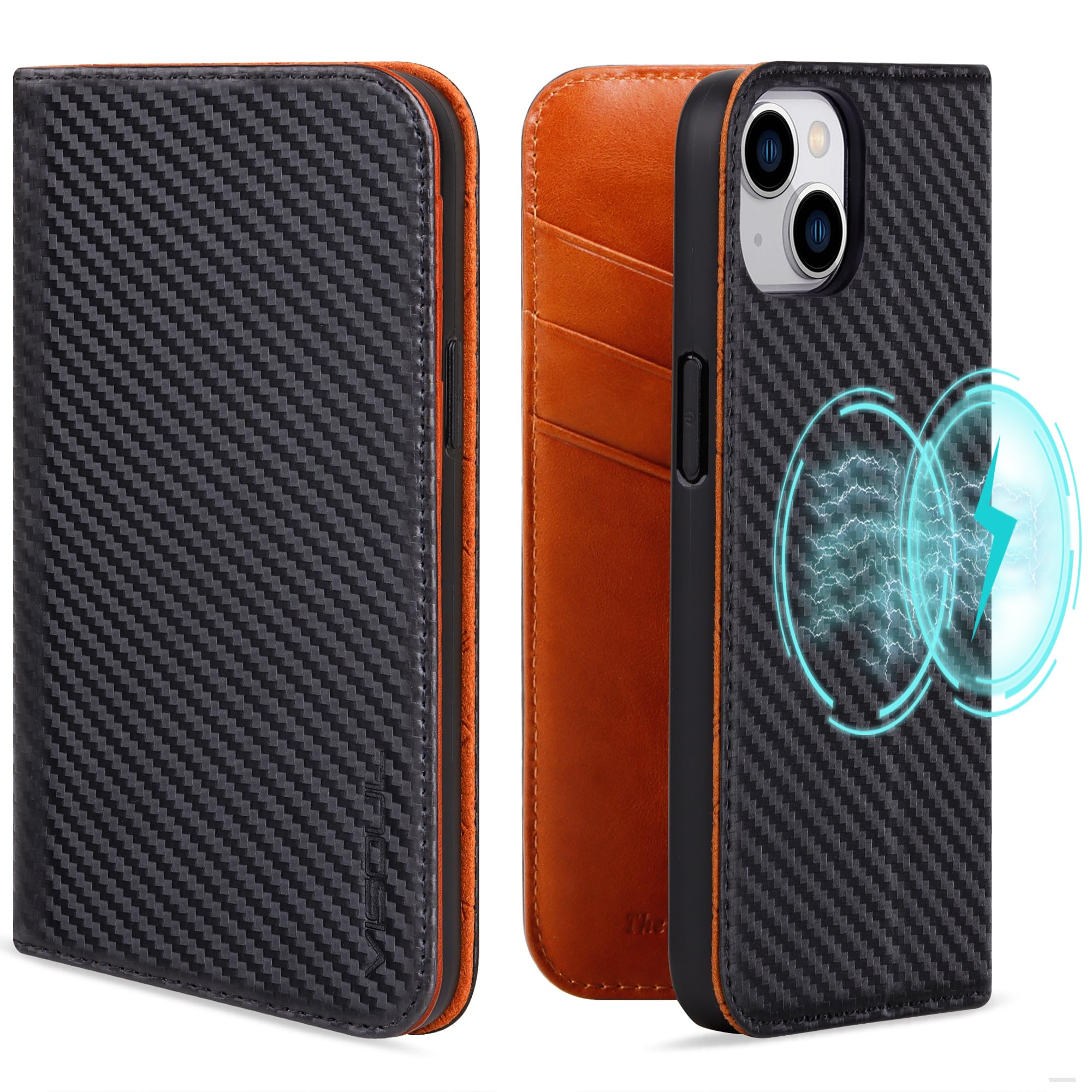 VISOUL iphone15 ケース 手帳型 本革 MagSafe対応 スマホケース レザーケース 手帳型ケース アイフォン15 ケース ワイヤレス充電対応 カード収納 携帯ケース 全面保護 柔軟なTPU素材 マグネット式 9,662円