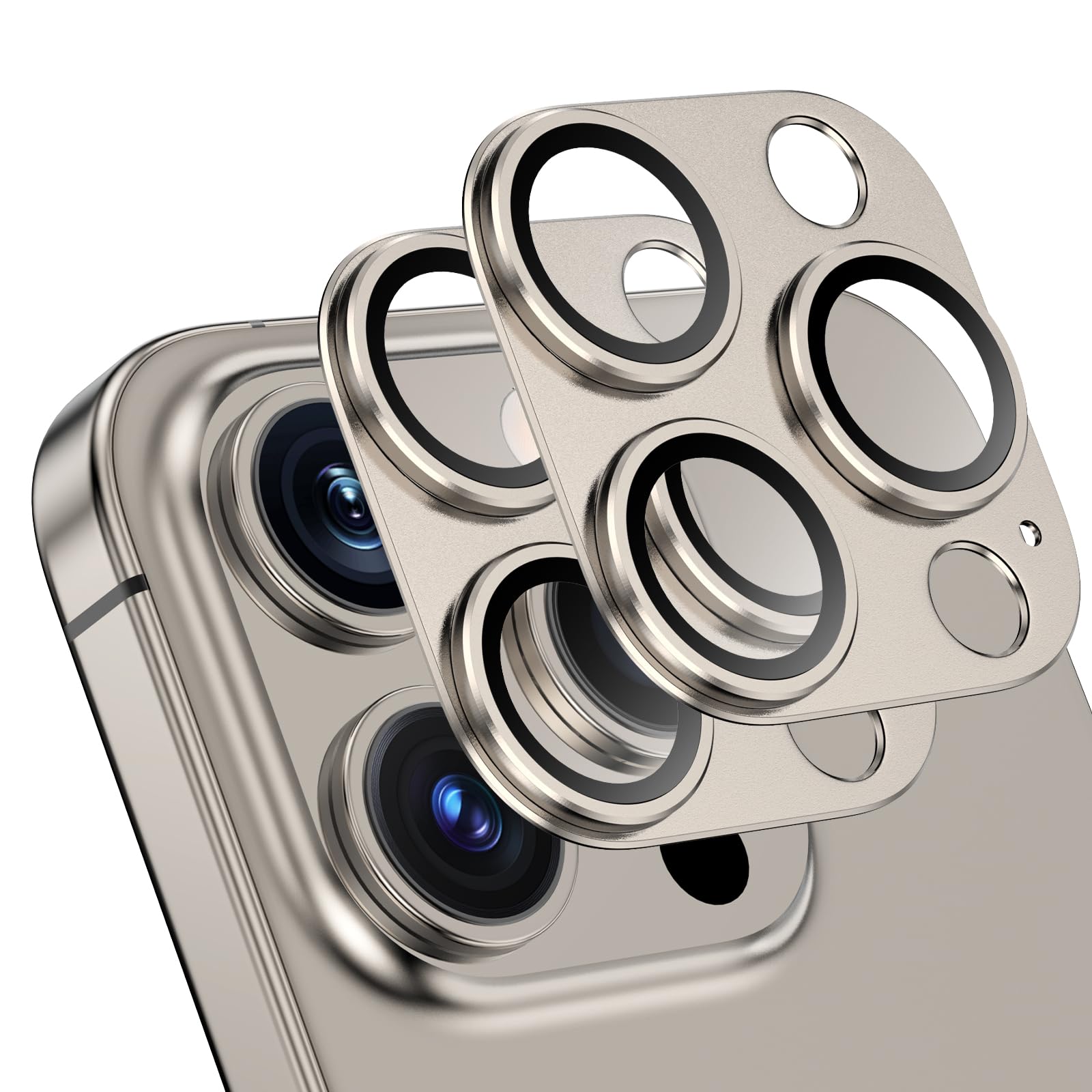 AUNEOS iPhone 16 Pro/iPhone 16 Pro Max 用 写真機水晶体 写真機防御すること相応う アイフォン 16 労働者階級 / 16 労働者階級 マックス 写真機覆いかぶせる ぴったり嵌まる押し並べて感 軽銀アロイ＋9H一元管理瑠璃 耐衝撃 高変速機率 指紋