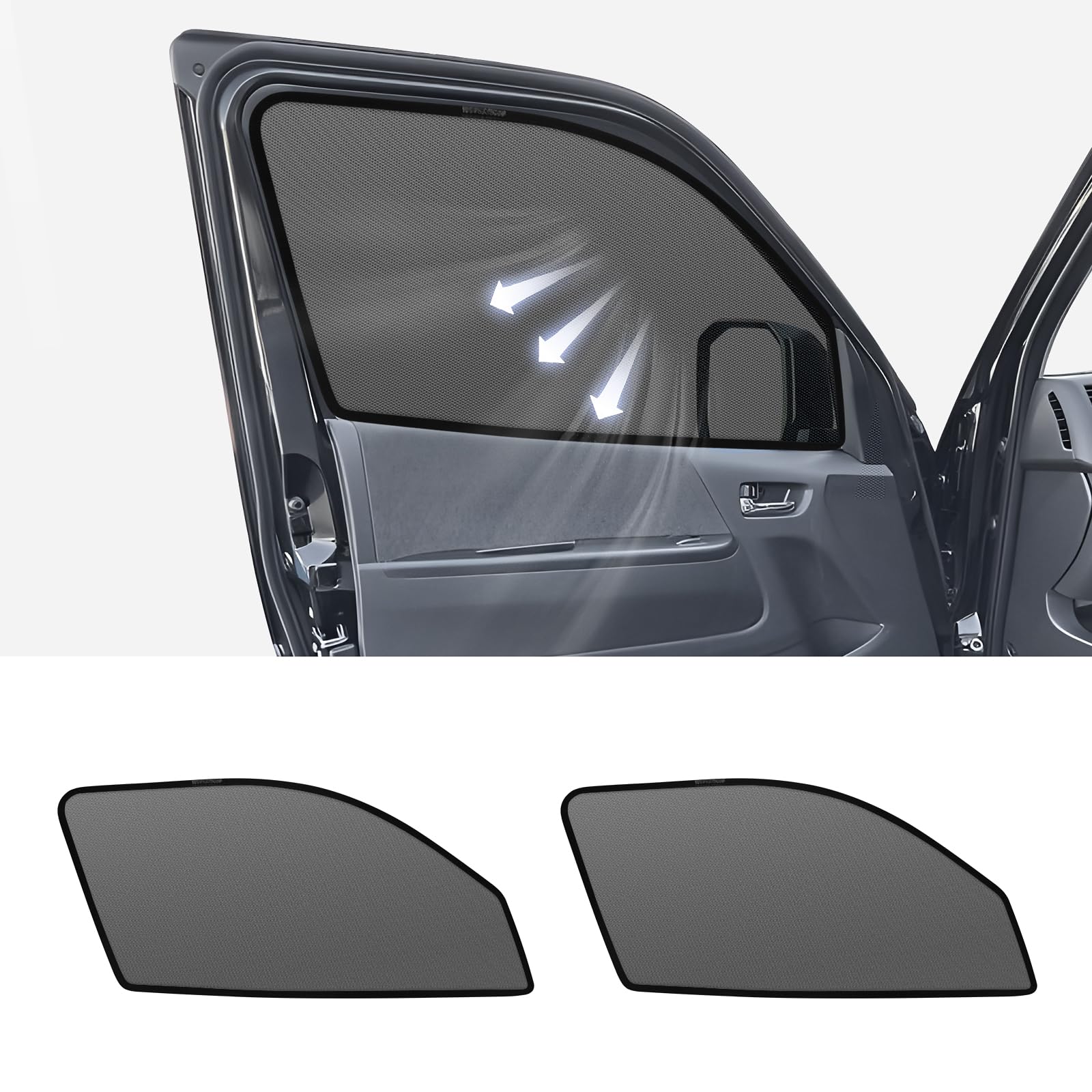 ハイエース 200系 ワイド/標準 専用 メッシュカーテン 車種専用 サンシェード HIACE 200 サイド用 遮光カーテン 遮光 日除け 日焼け防止 UVカット メッシュサンシェード マグネット式 日差し 虫