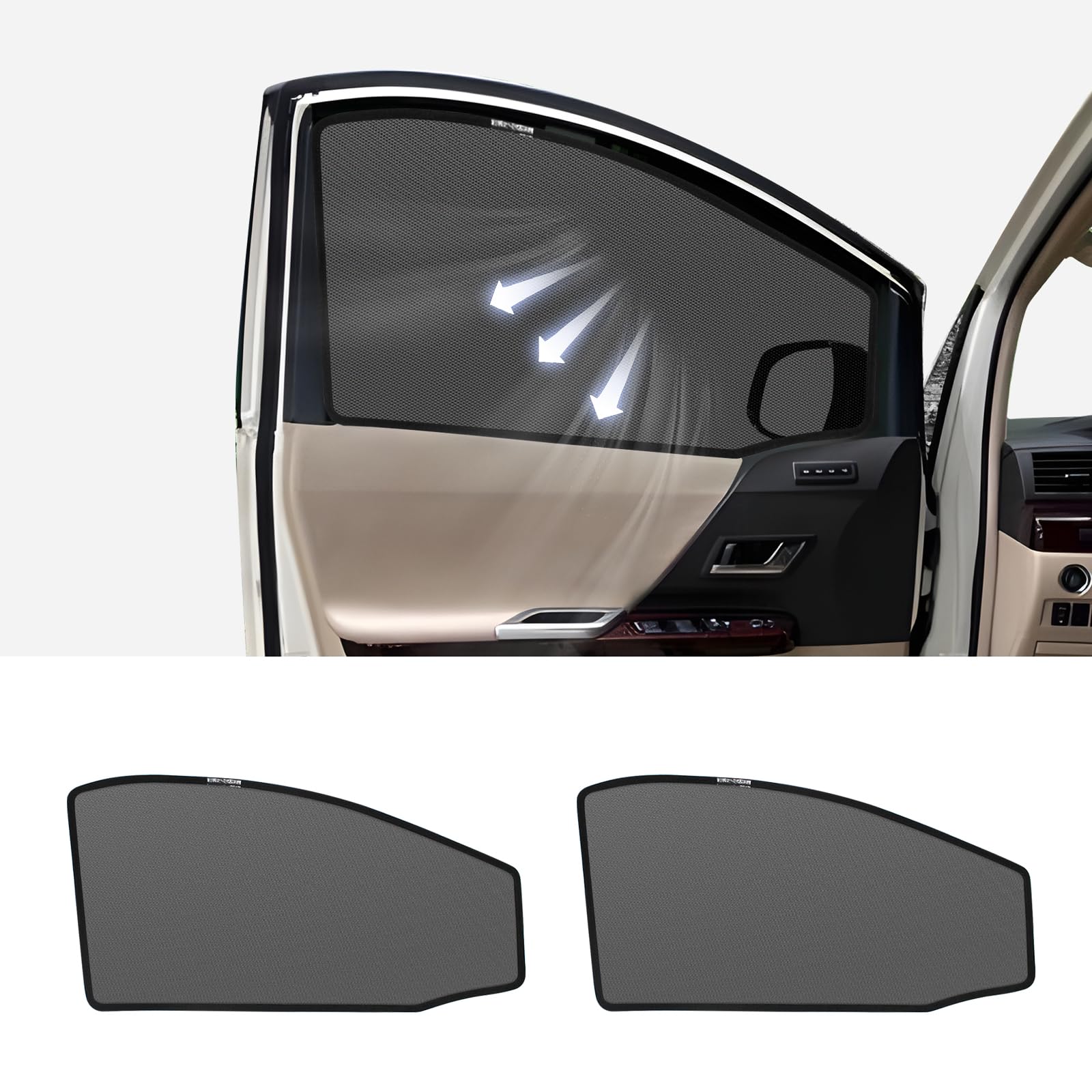 アルファード ヴェルファイア 20系 専用 メッシュカーテン 車種専用 サンシェード ALPHARD VELLFIRE 20 サイド用 遮光カーテン 遮光 日除け 日焼け防止 UVカット メッシュサンシェード マグネット｜WES STORE