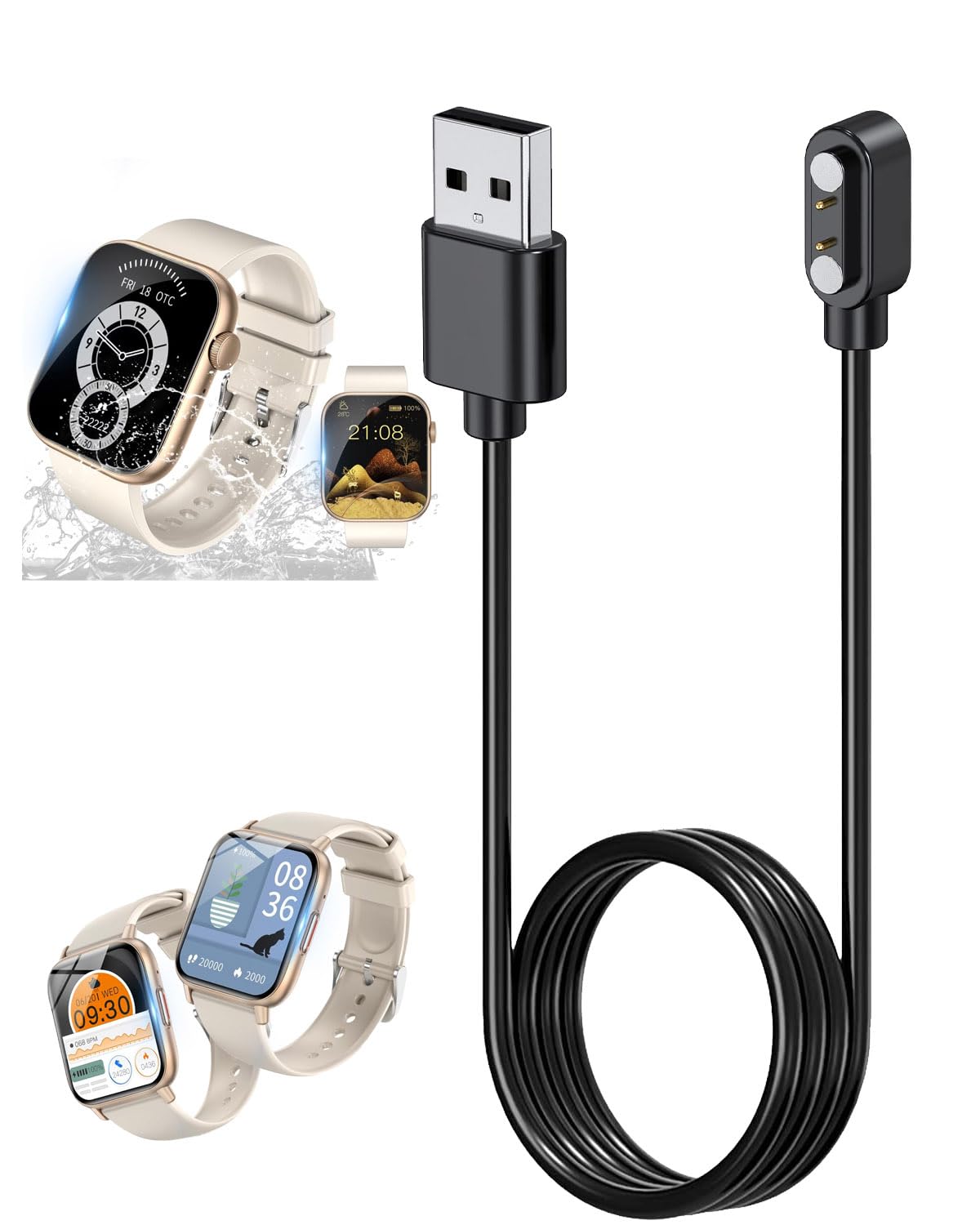 【日本未発売】　ダイバーズウォッチ　スマートウォッチ　充電器付き smahoservic_w302032